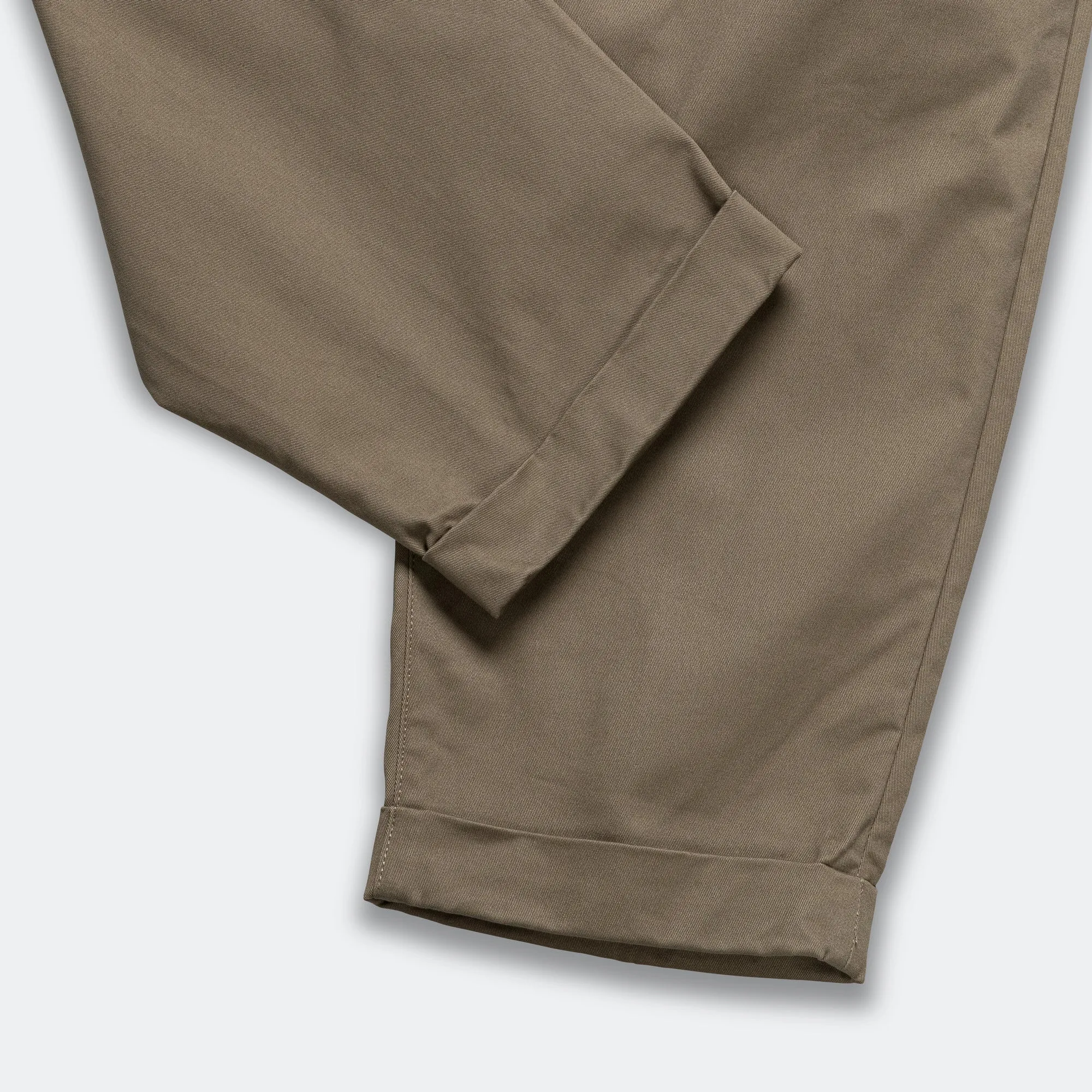 2 Pleats Trousers Twill - Olive