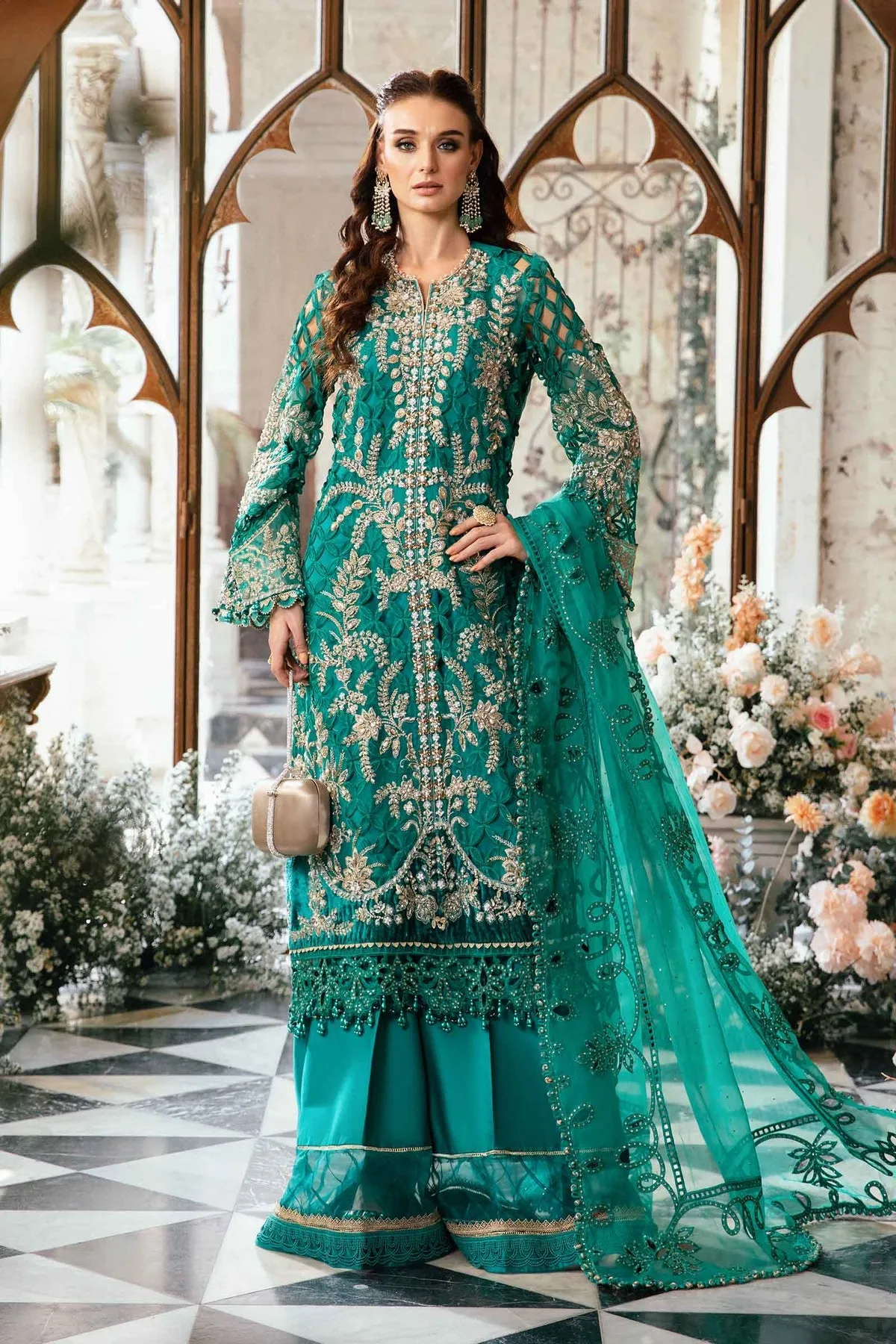 3 Piece Unstitched Embroidered Suit | BD-2806