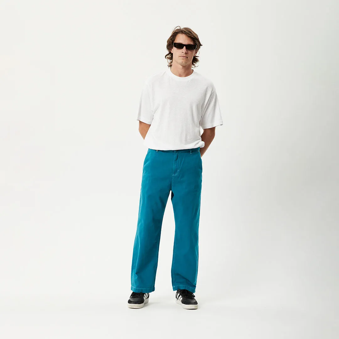 AFENDS Mens Pablo - Baggy Pants - Azure