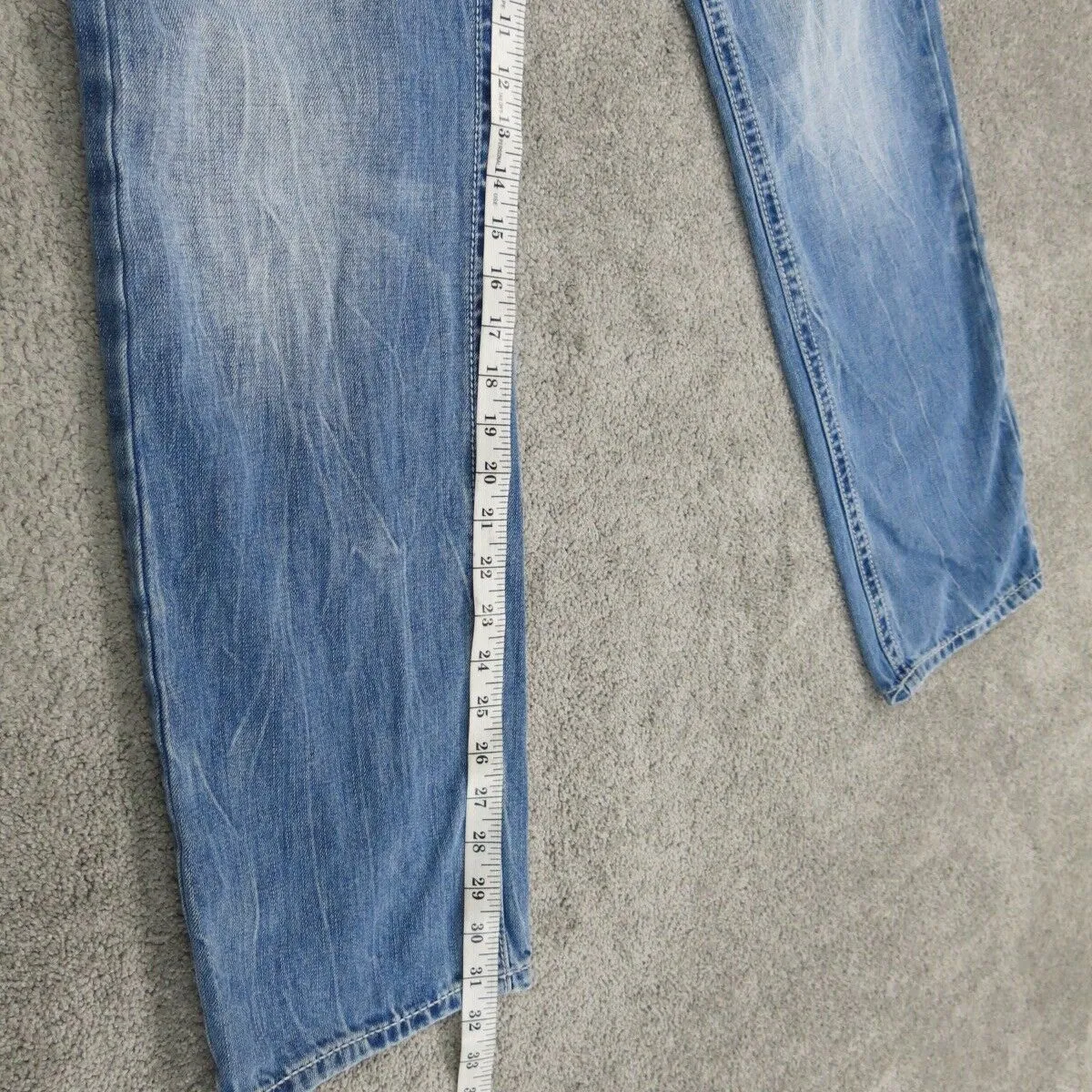 American Eagle Outfitter Mens Jeans Straight Leg Relaxed Fit Cotton Blue W31XL34