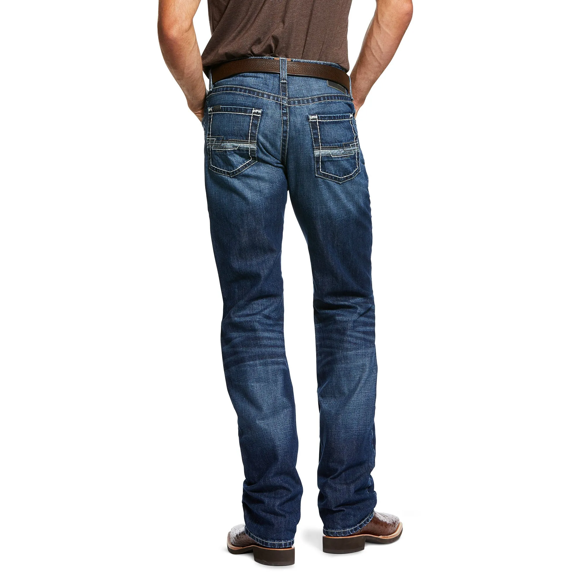 ARIAT MEN'S STRETCH CARSON STACKABLE STRAIGHT LEG PRESCOTT JEAN