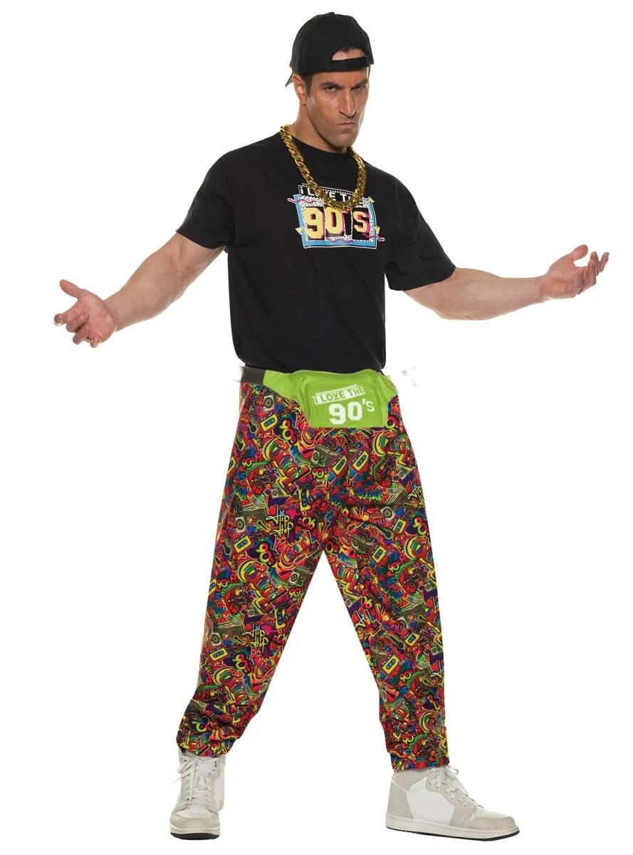 Baggy 90s Print Mens Plus Size Costume Pants