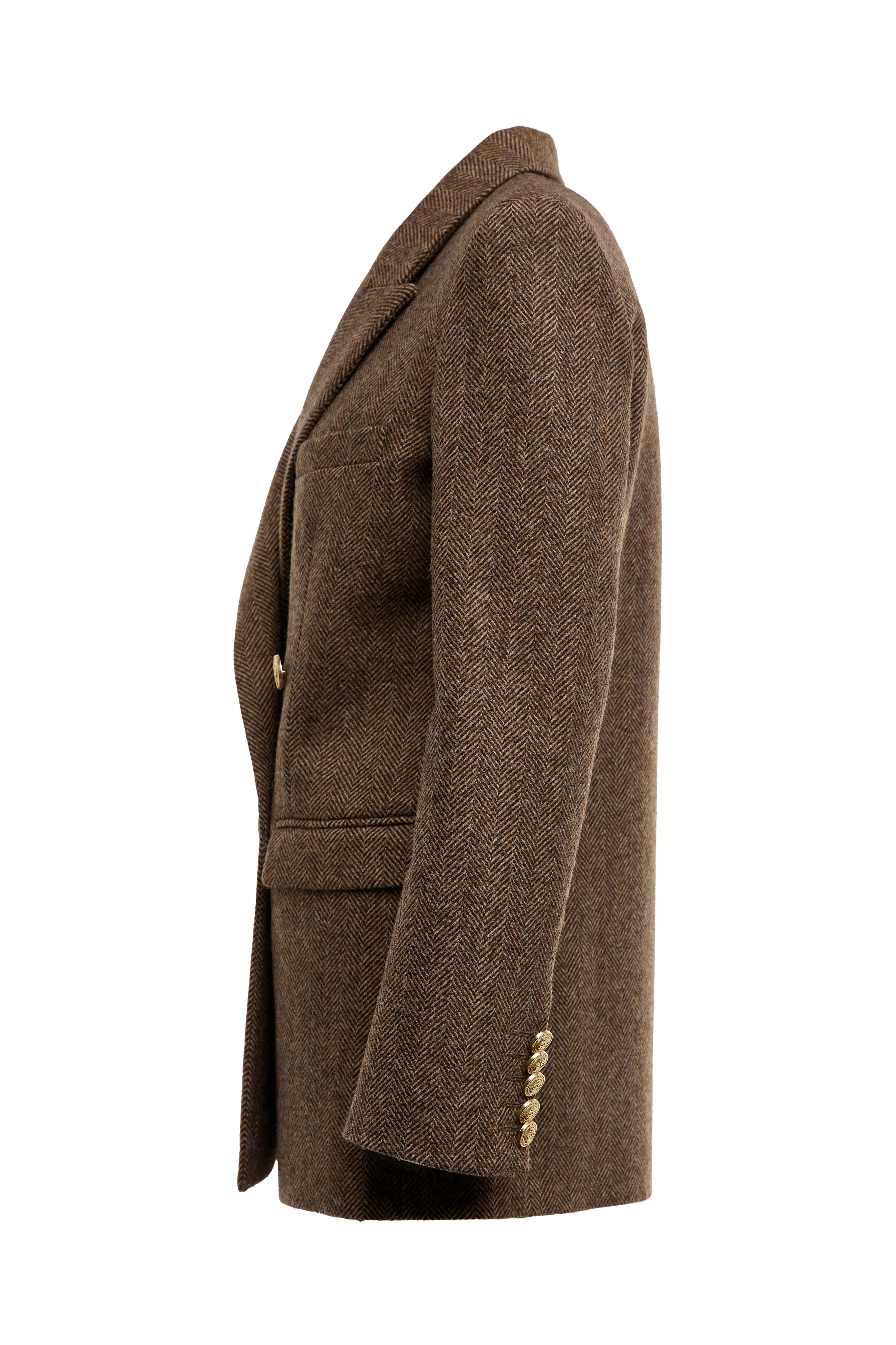 Belgravia Blazer (Large Scale Brown Herringbone)