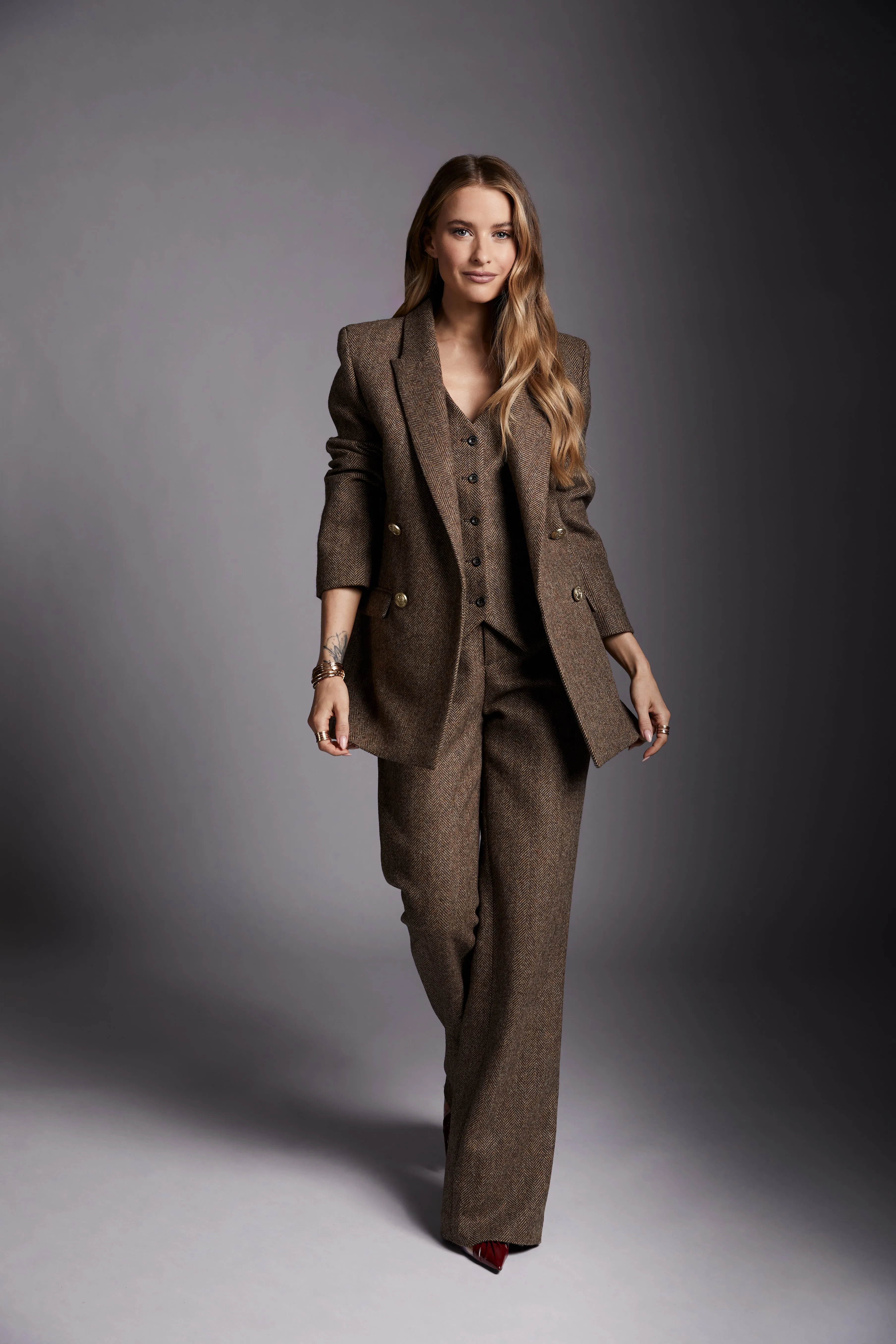 Belgravia Blazer (Large Scale Brown Herringbone)