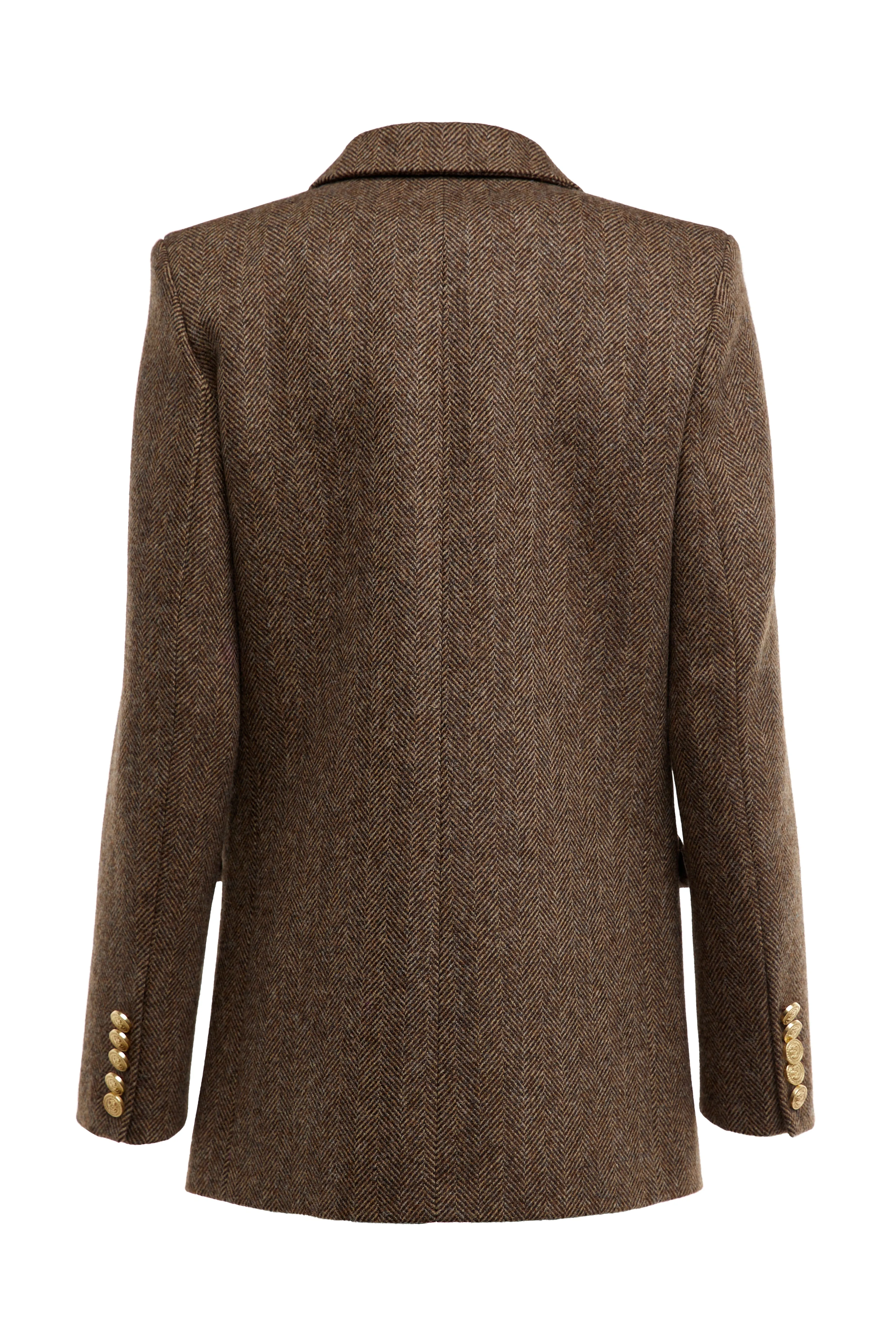 Belgravia Blazer (Large Scale Brown Herringbone)