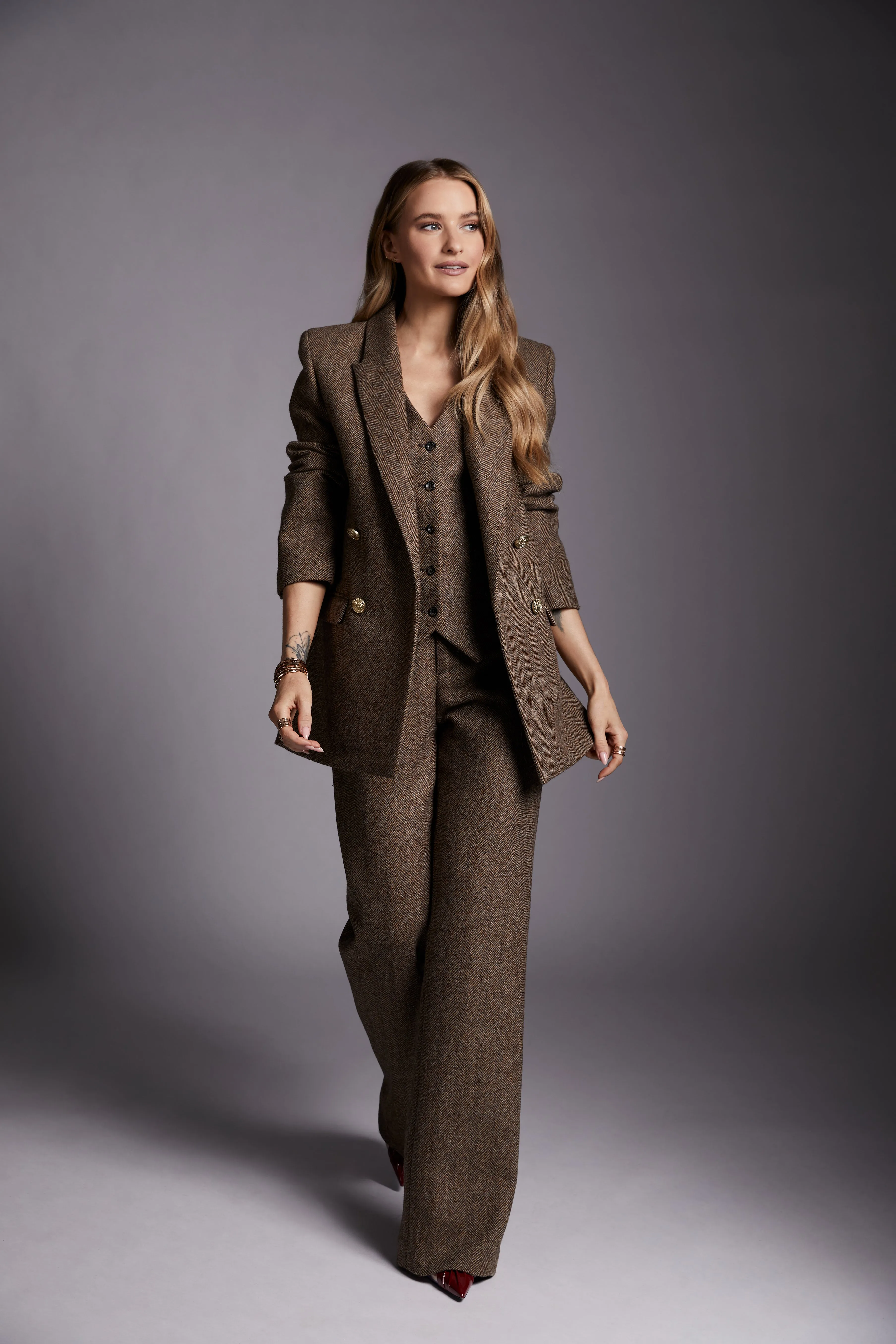 Belgravia Blazer (Large Scale Brown Herringbone)