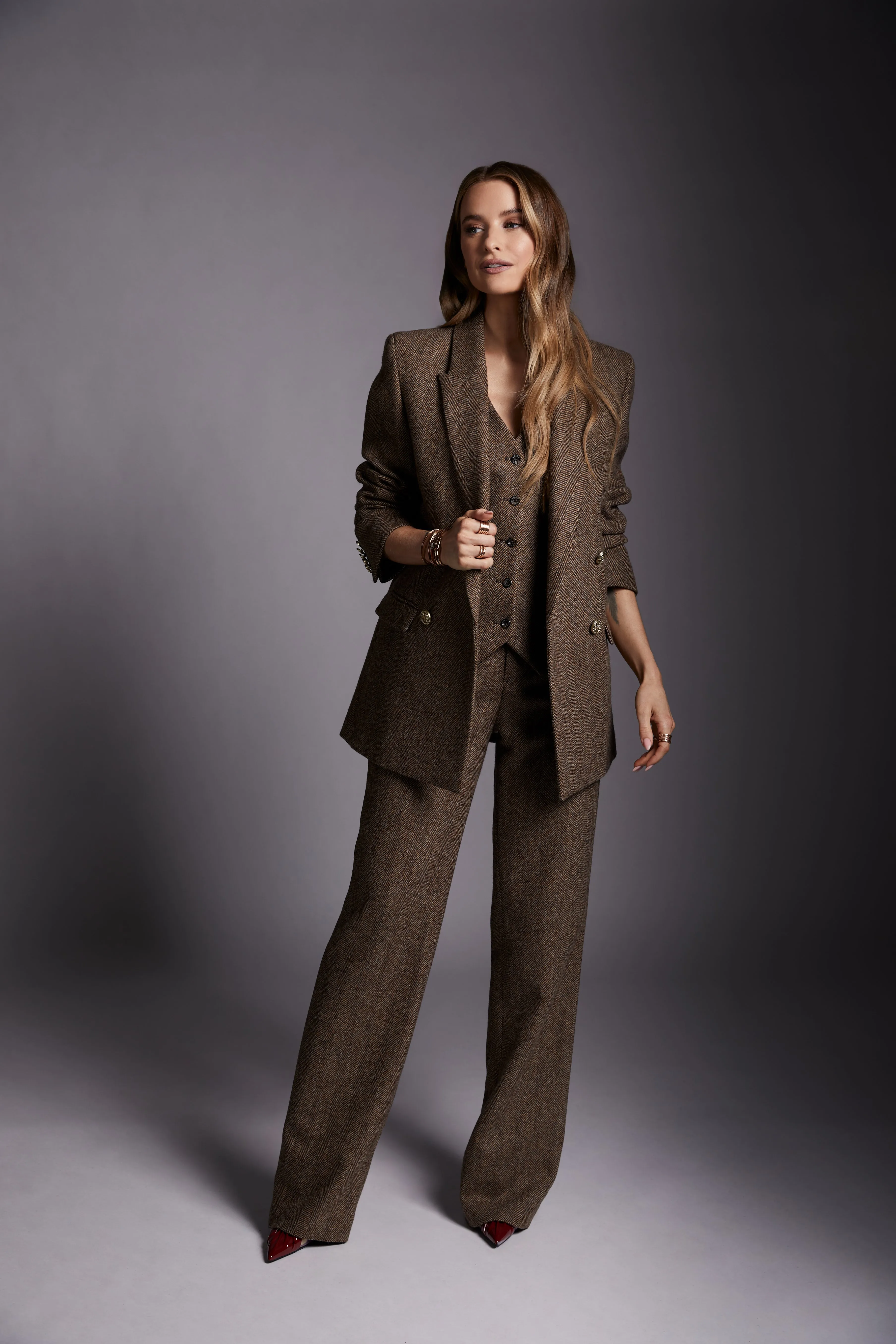 Belgravia Blazer (Large Scale Brown Herringbone)