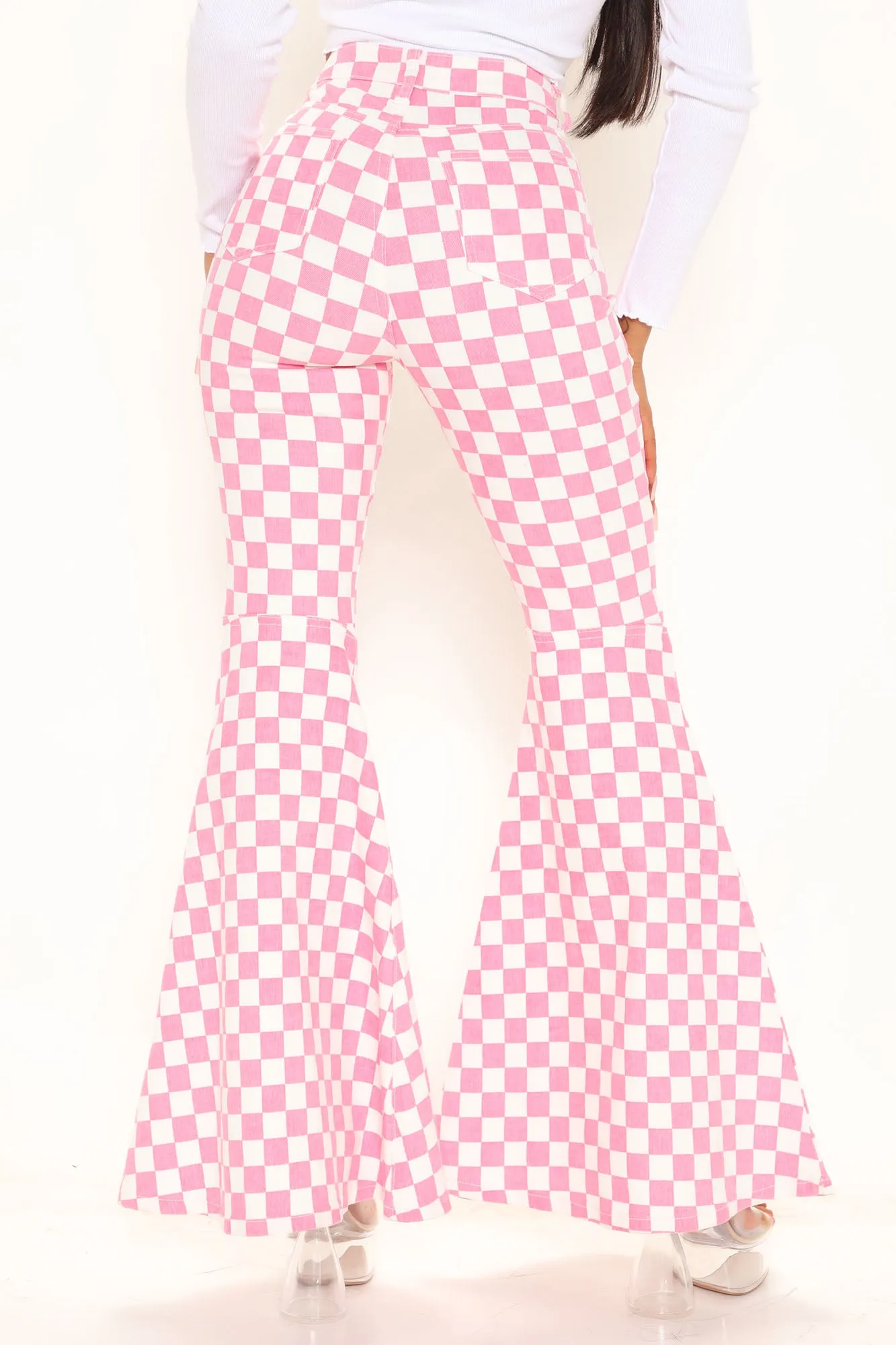 Big Race Extreme Flare Leg Jeans - Pink