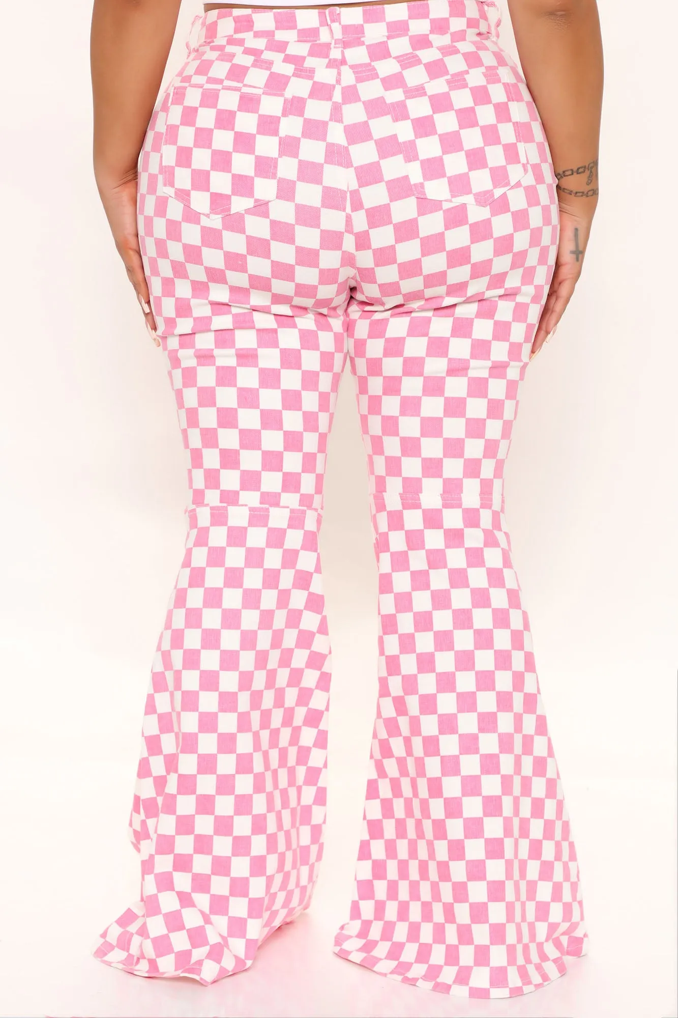 Big Race Extreme Flare Leg Jeans - Pink