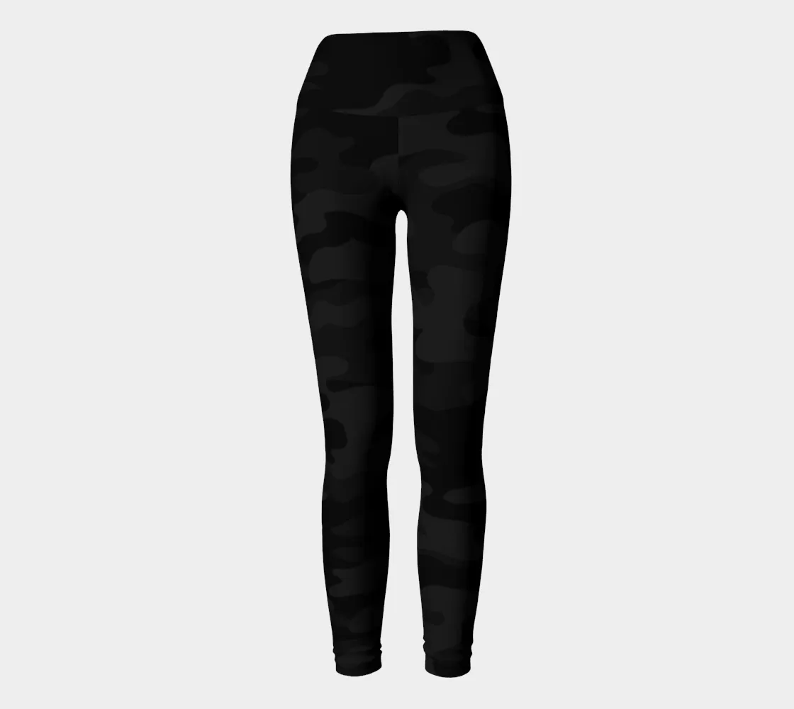 Black Camouflage Yoga Pants