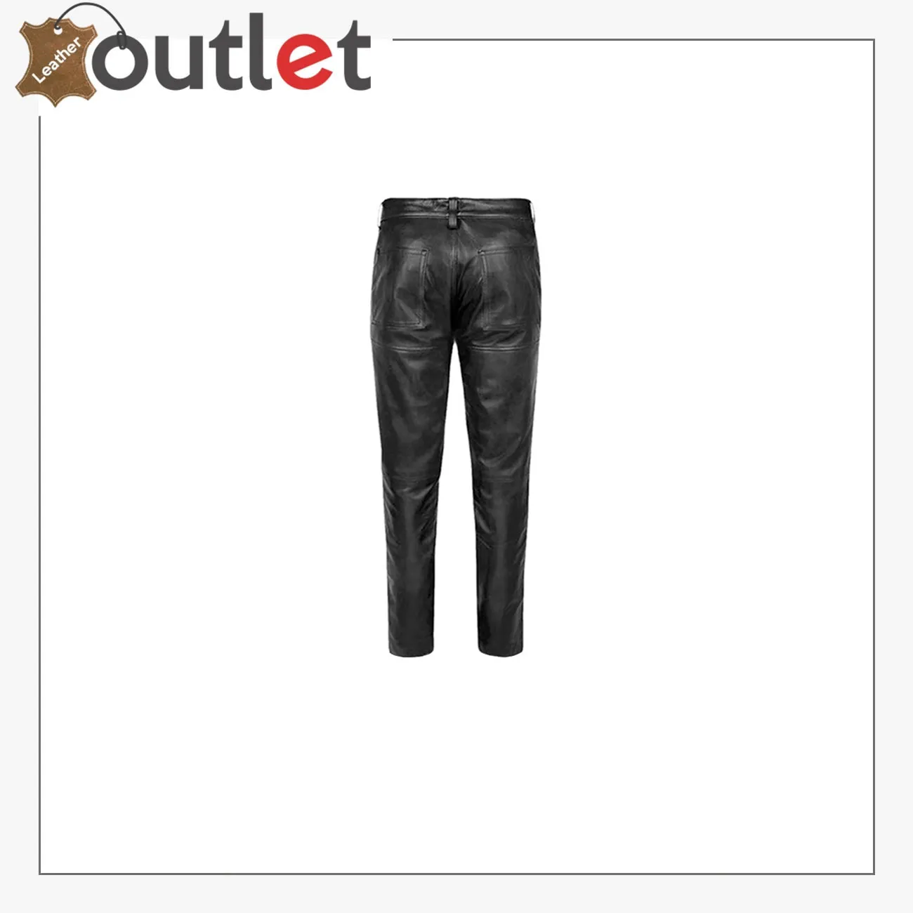 BLACK LACE-UP LEATHER PANTS