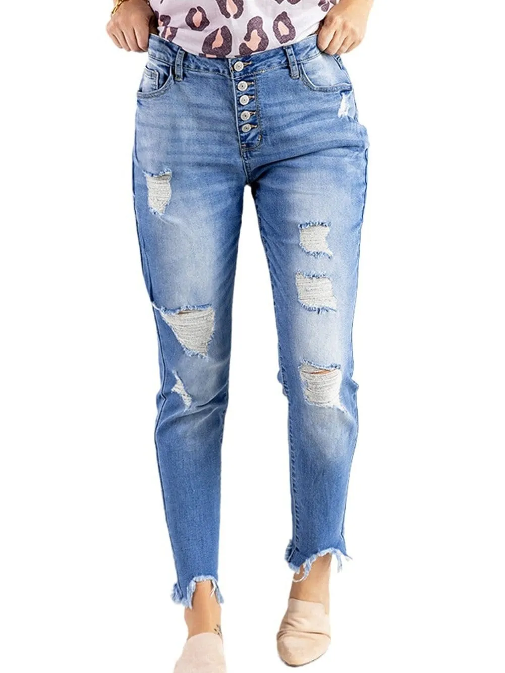 Blue Distressed Jeans