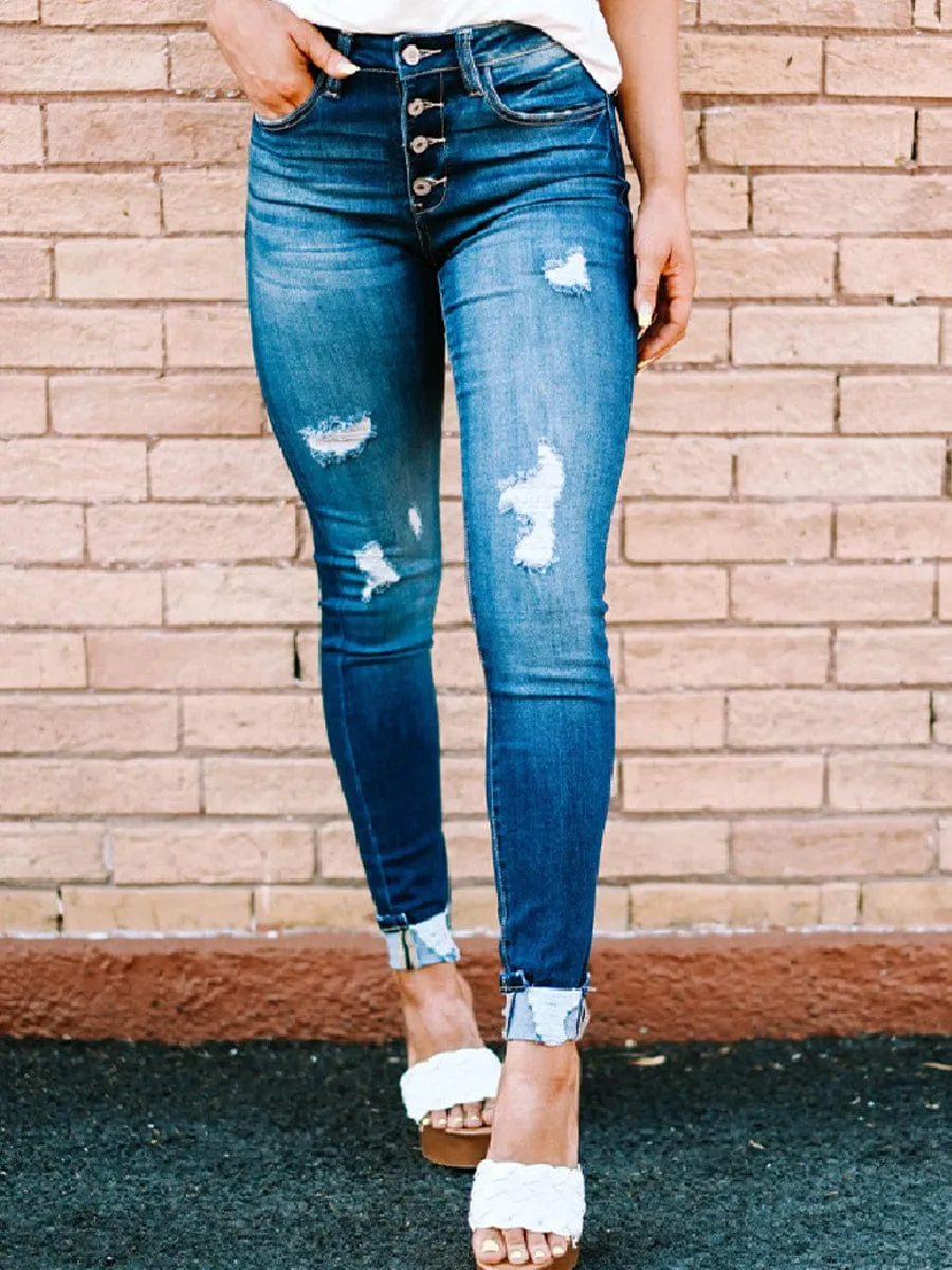 Blue Distressed Jeans