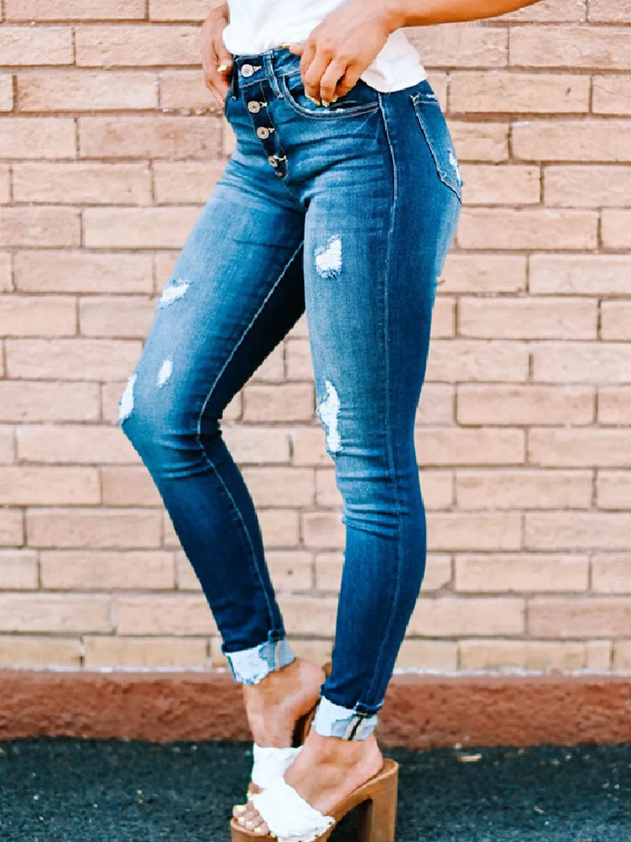 Blue Distressed Jeans