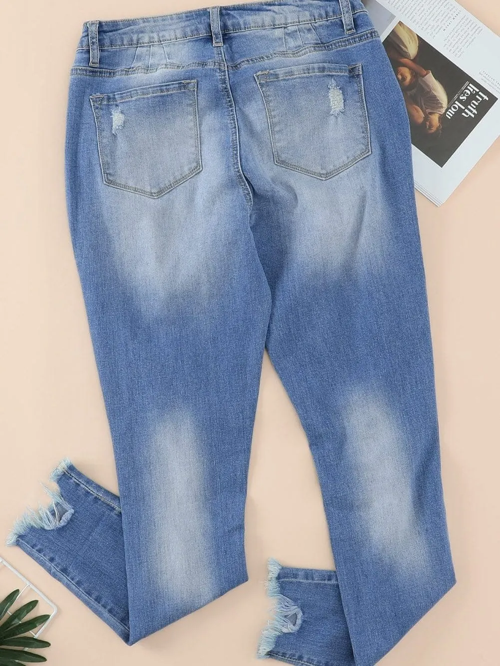 Blue Distressed Jeans