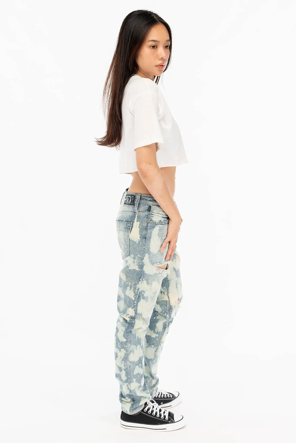 BOYFRIEND STYLE WOMENS JEANS IN MARCEL INDIGO WASH