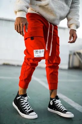 Cargo Utility Pants - Red