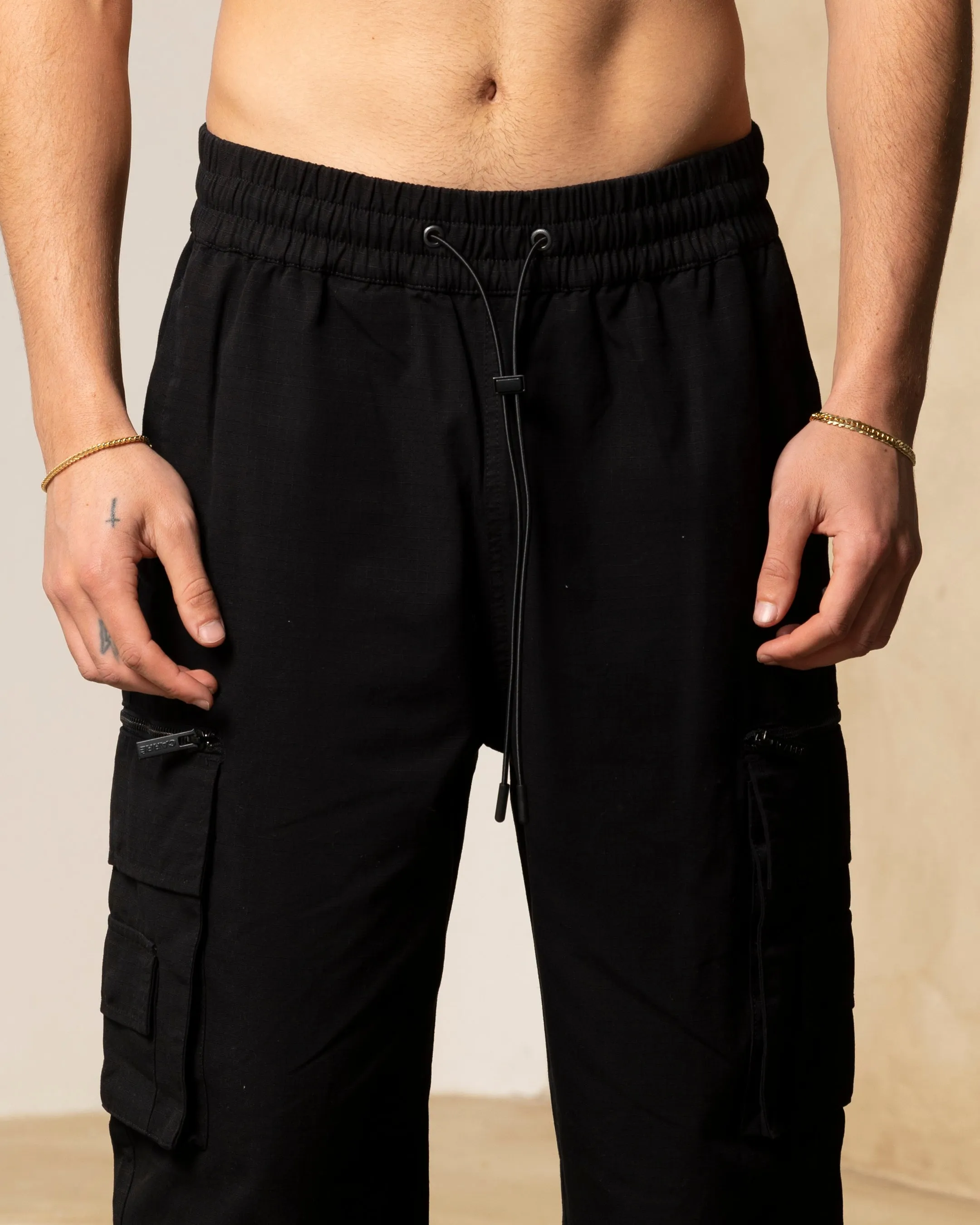 Carre Tactic Cargo Joggers Black