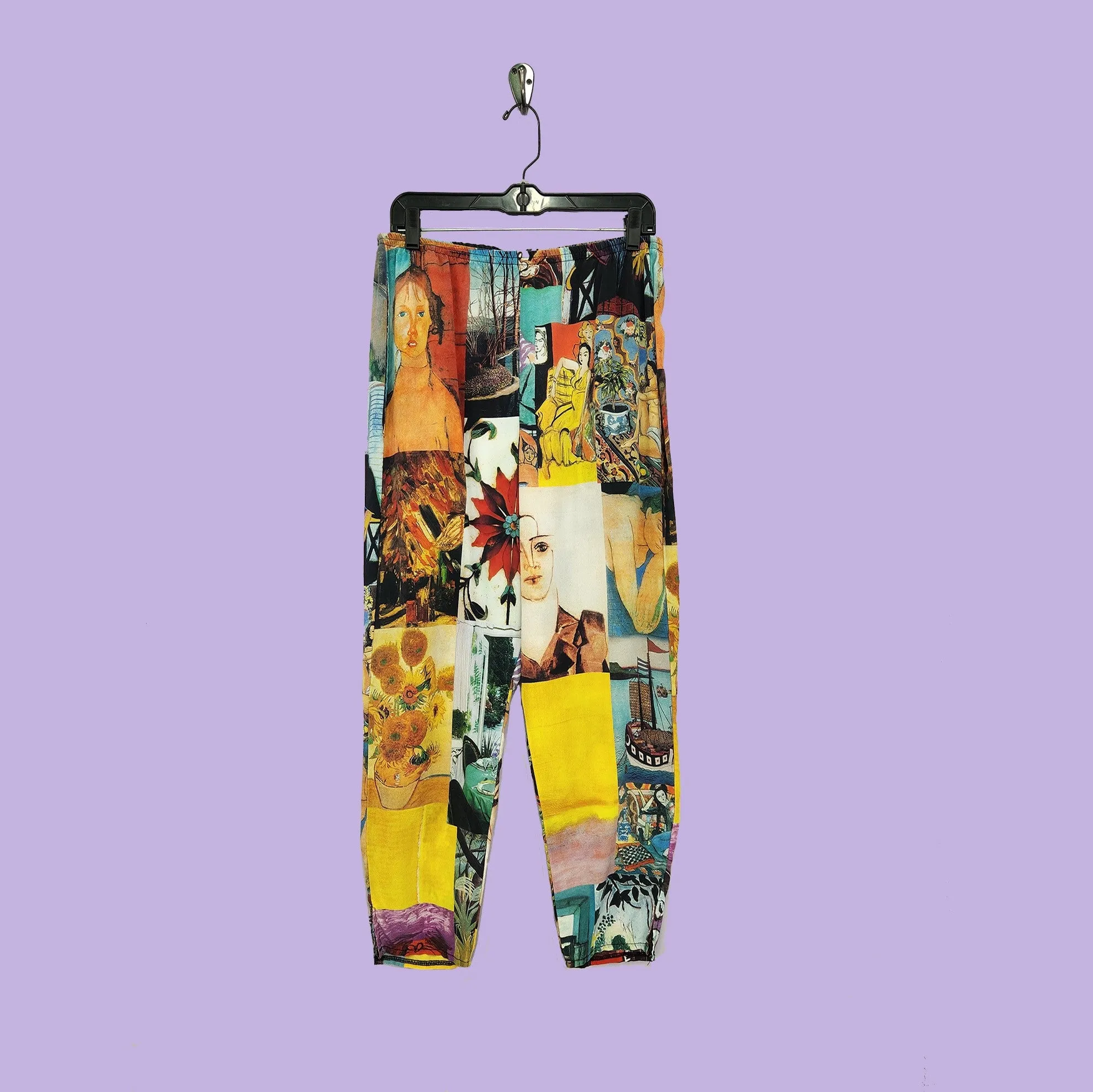 Chinese Pants in Intuition Multicolor Printed Silk