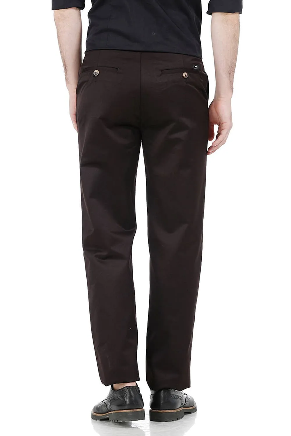 Comfort Fit Satin Weave Poly Cotton Trousers