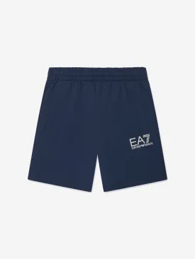 EA7 Emporio Armani Boys Logo Bermuda Shorts in Navy