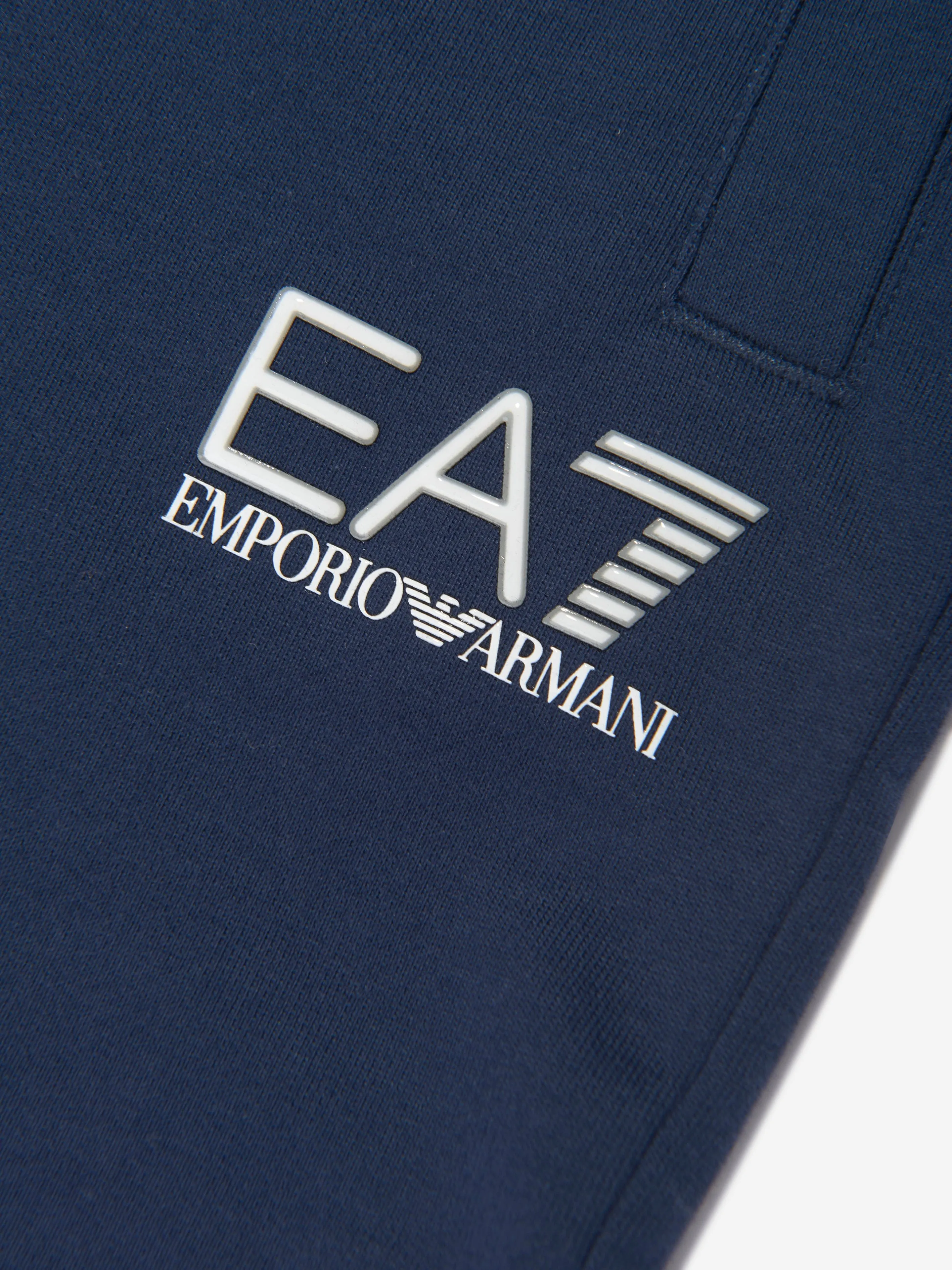 EA7 Emporio Armani Boys Logo Bermuda Shorts in Navy