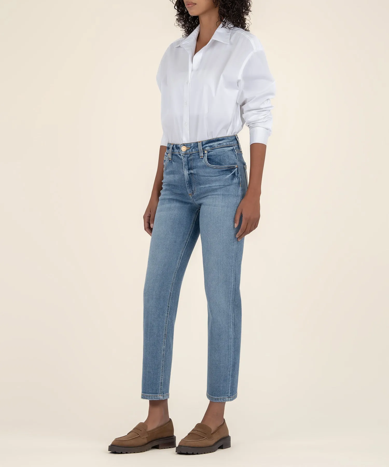 Elizabeth High Rise Crop Straight Leg