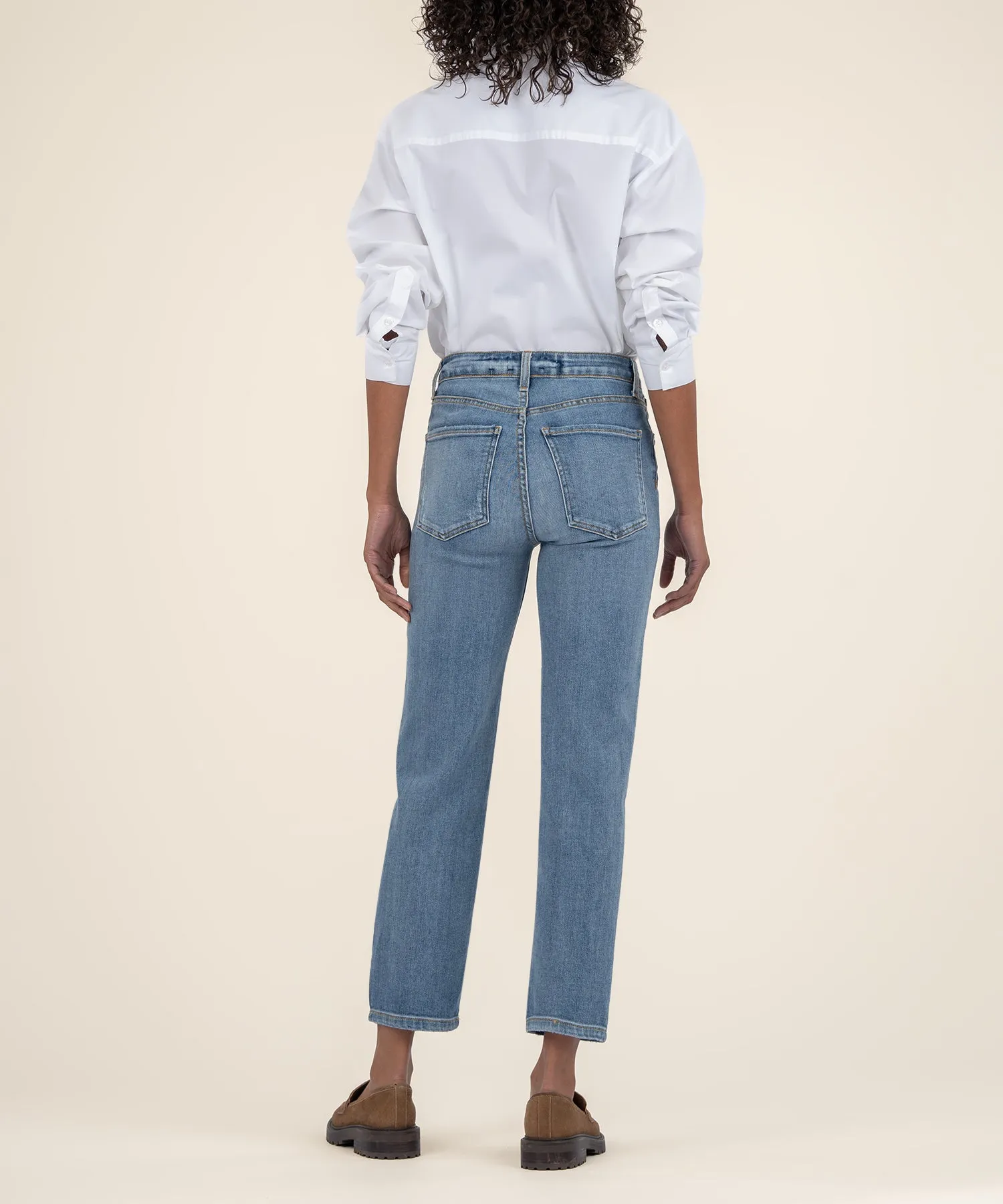 Elizabeth High Rise Crop Straight Leg