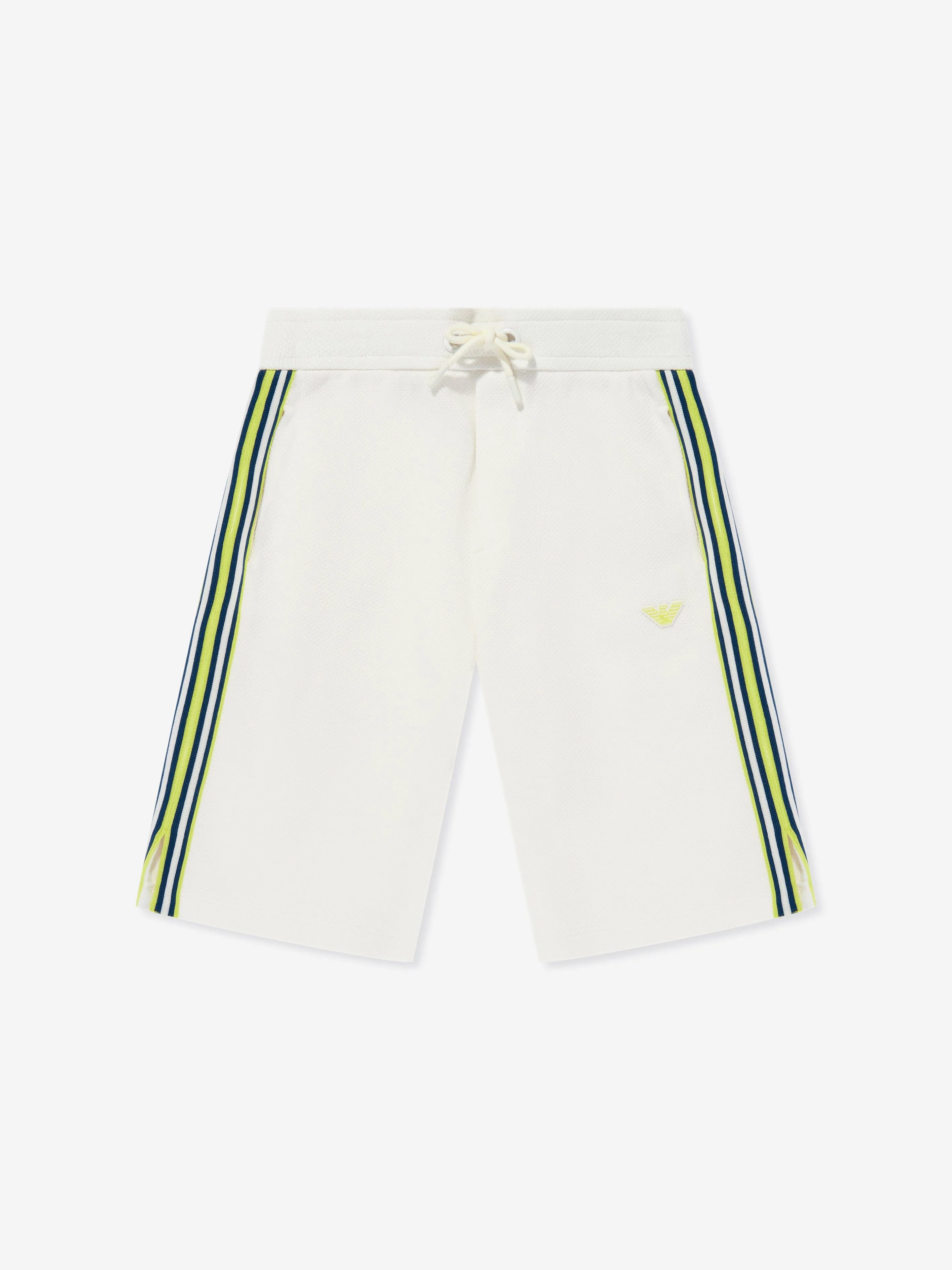 Emporio Armani Boys Logo Bermuda Shorts in White