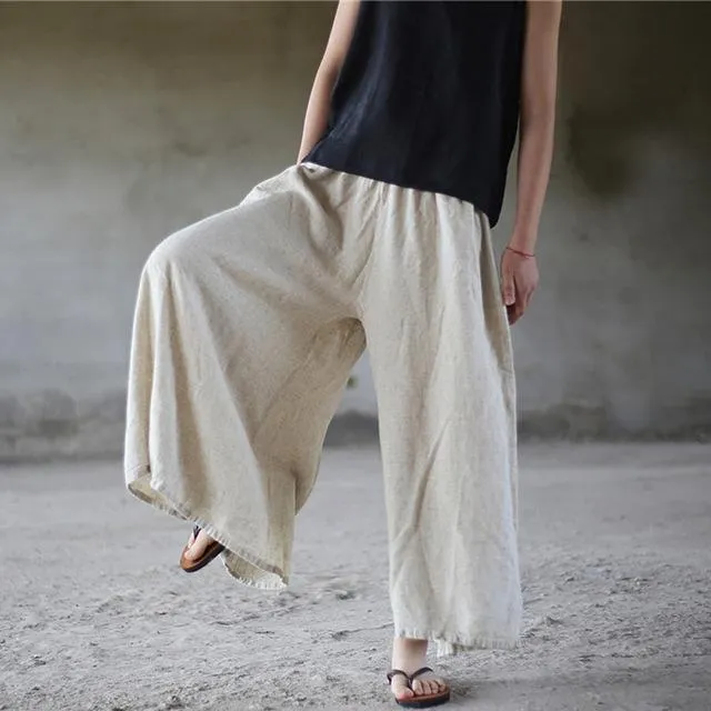 Flowy & Free Linen Palazzo Pants  | Zen