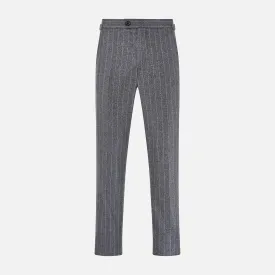 Grey Pinstripe Henry Trousers