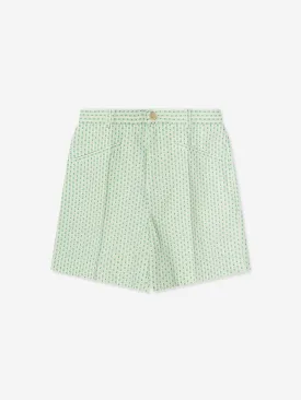 Gucci Boys Striped Bermuda Shorts in Green