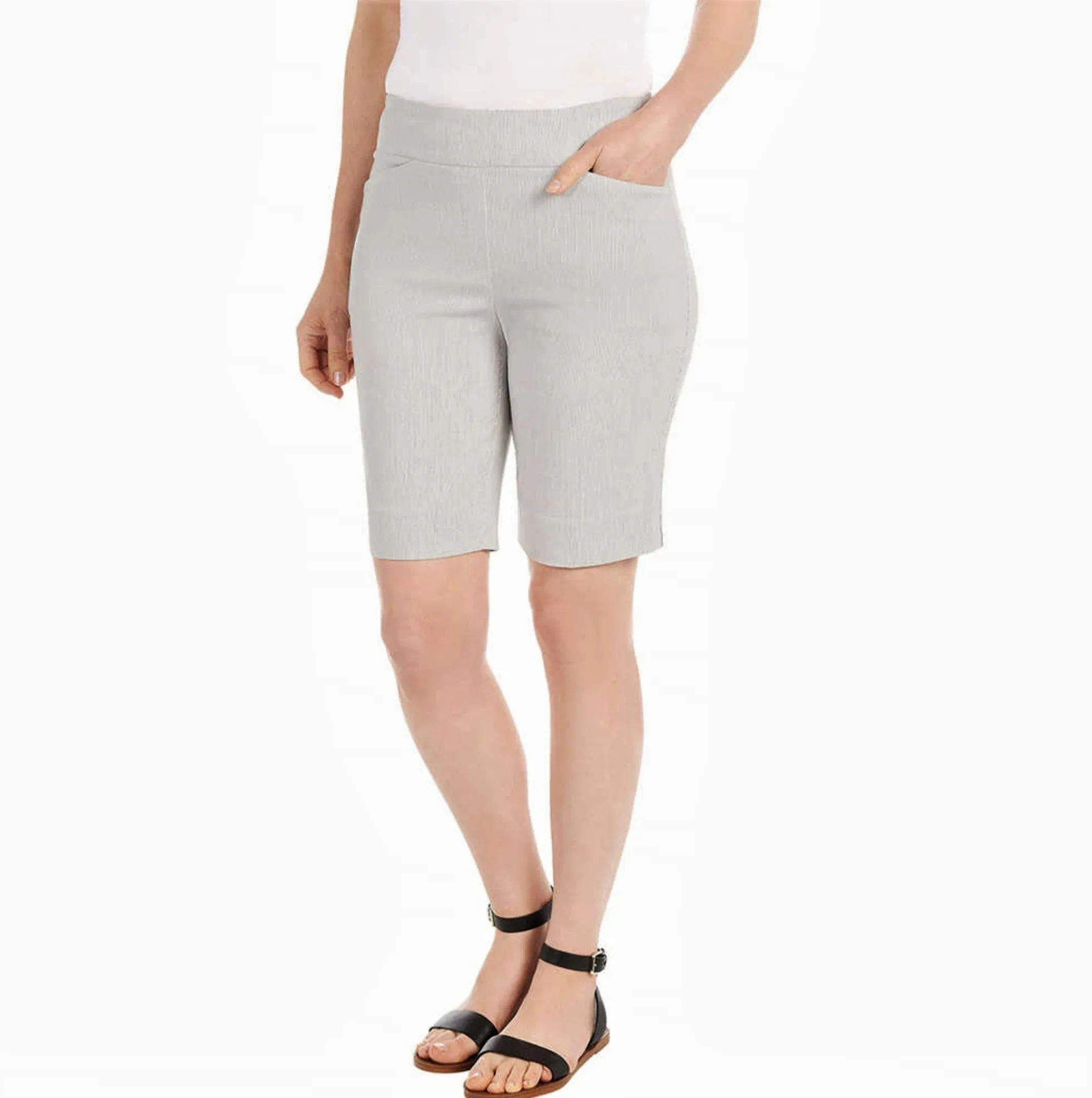 Hilary Radley Women's Comfort Waistband Bermuda Shorts