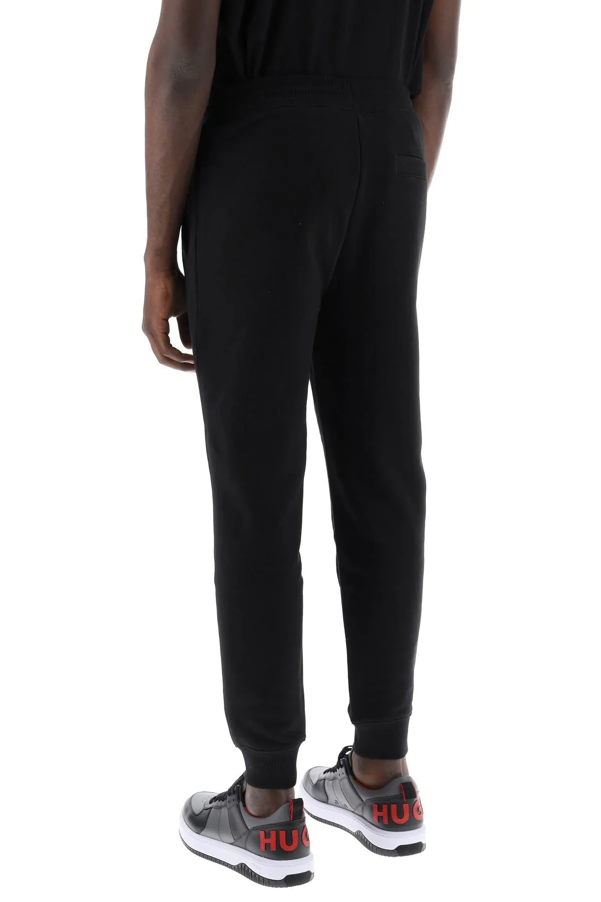 Hugo cotton doak jogger pants Black