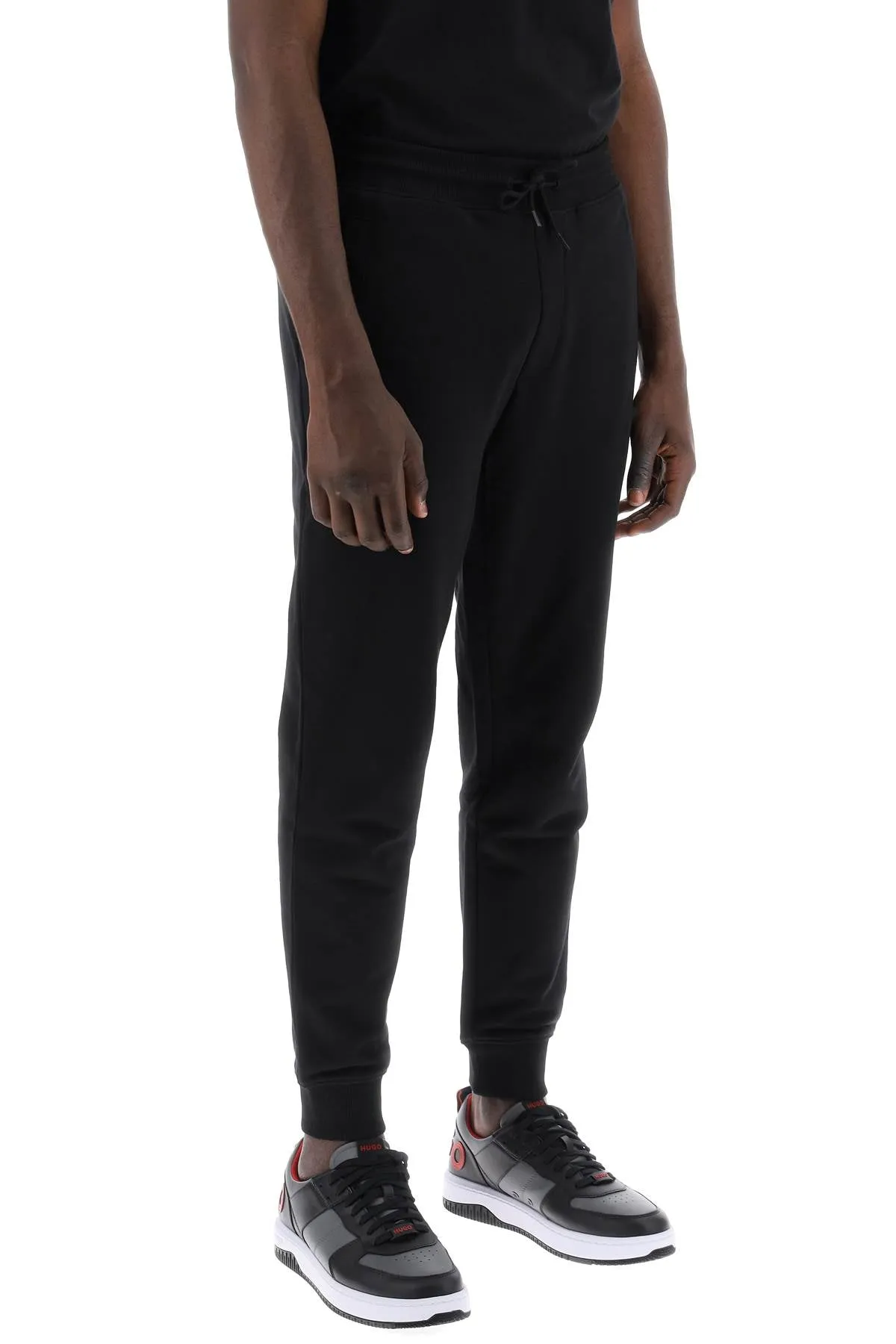 Hugo cotton doak jogger pants Black