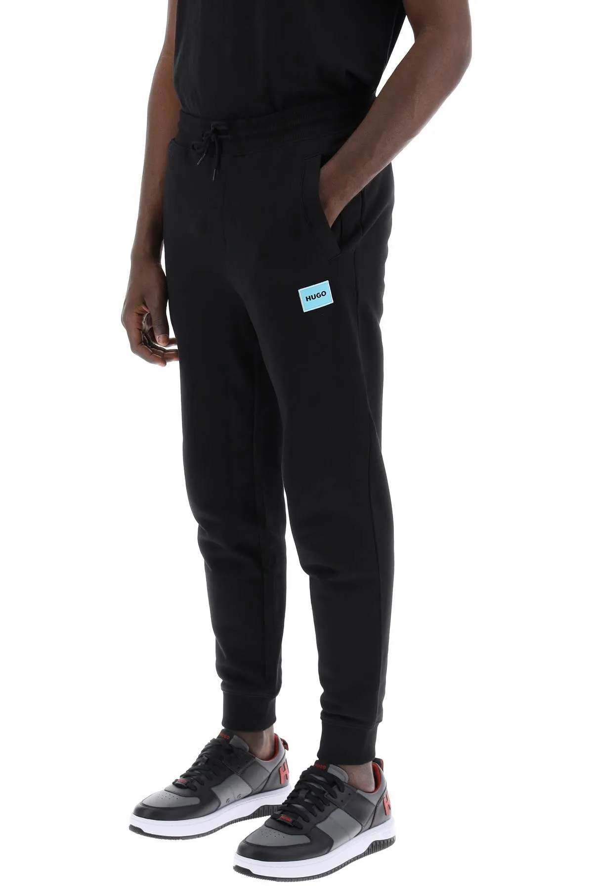 Hugo cotton doak jogger pants Black