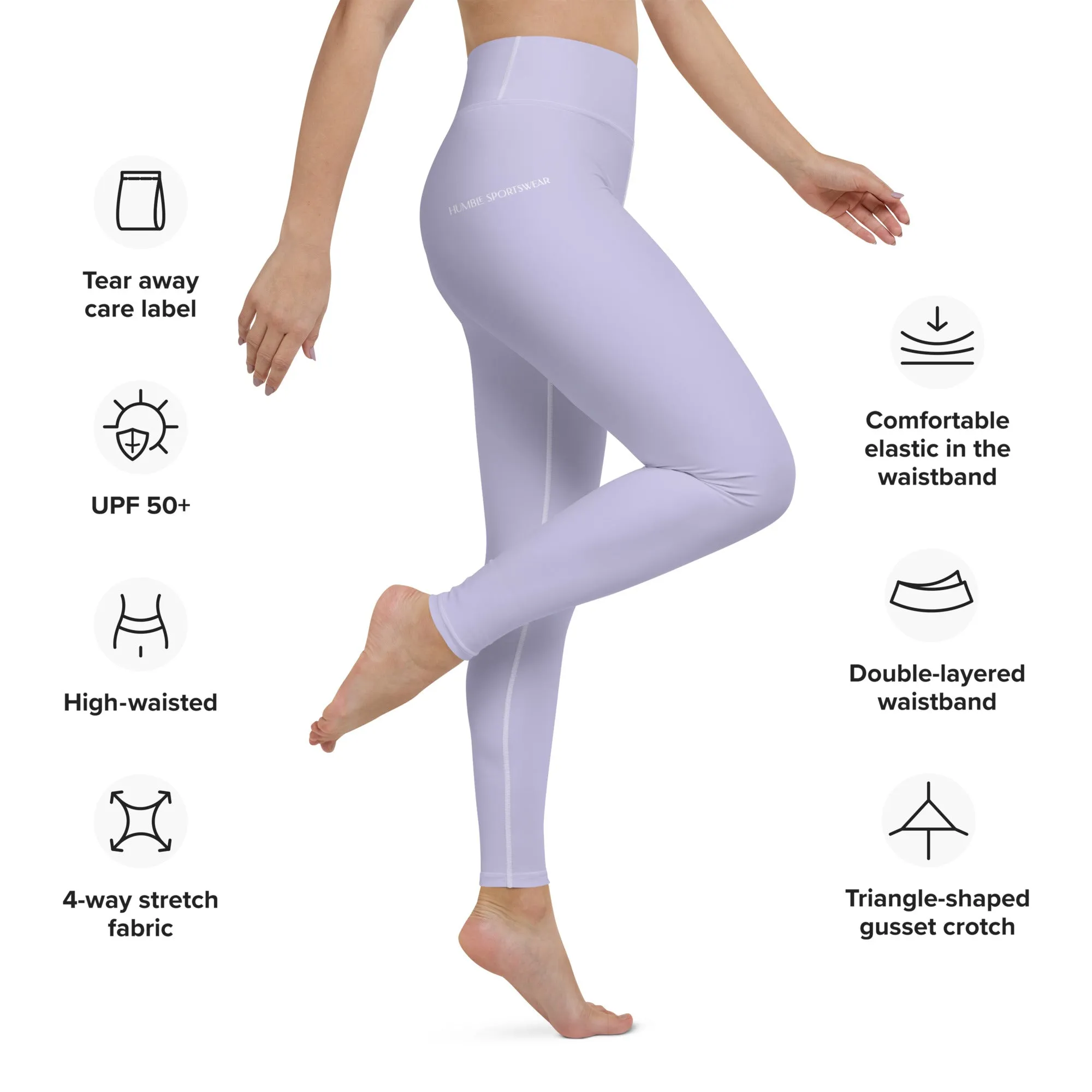 Humble Sportswear™ Melrose Purple High Waist Leggings