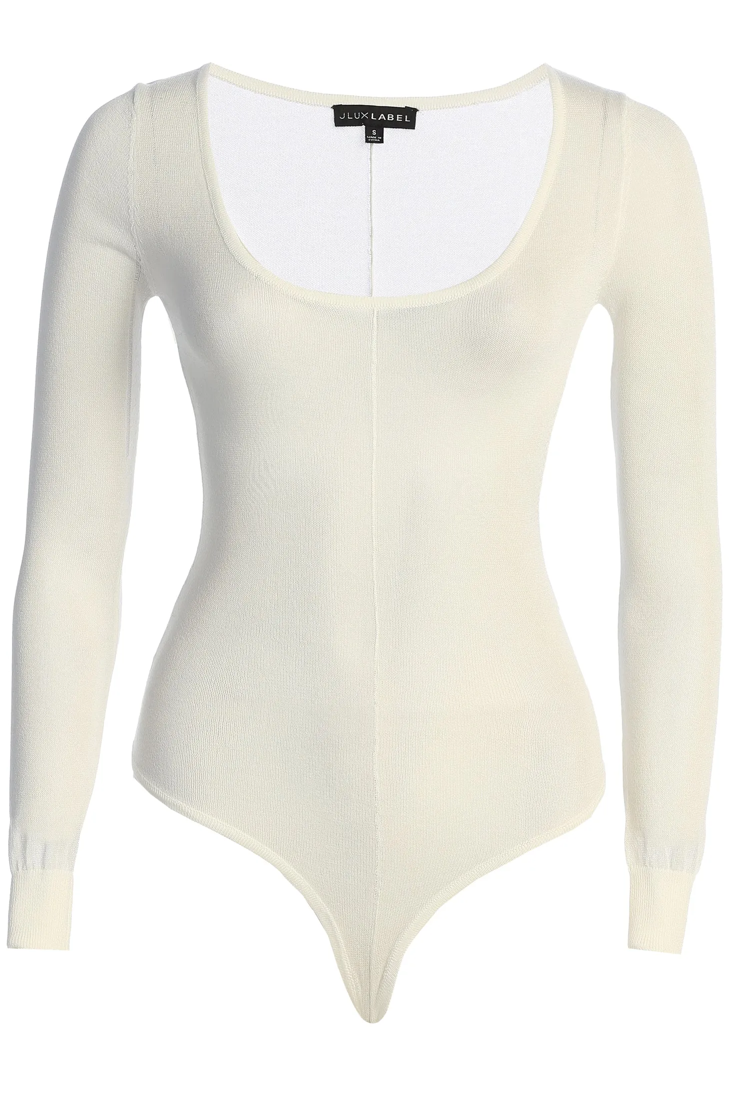 Ivory Nerida Sheer Knit Bodysuit