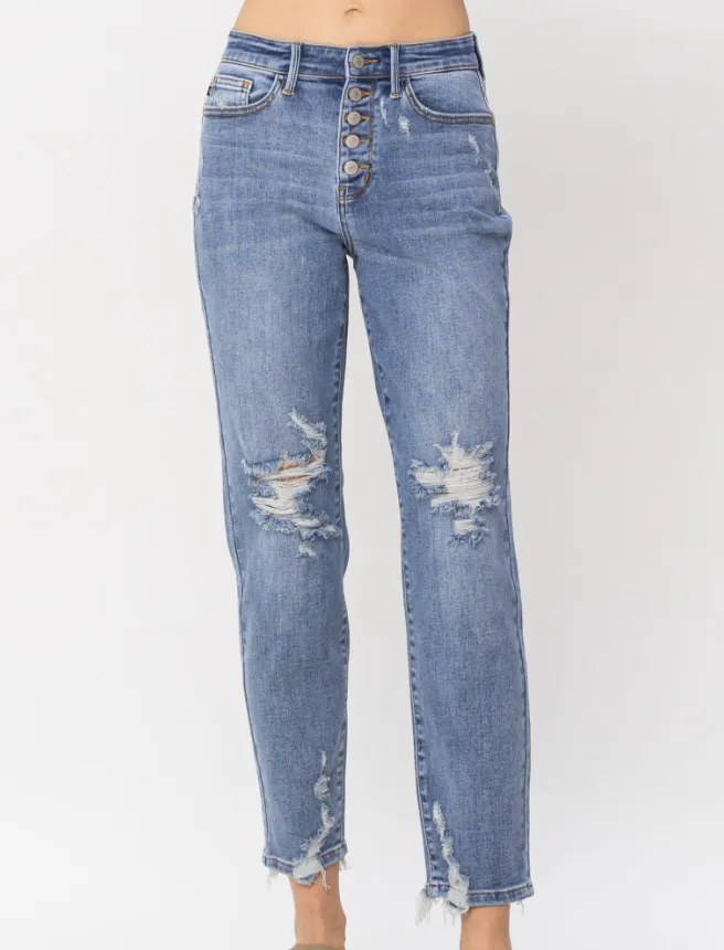 JUDY BLUE- Emily Boyfriend Jeans