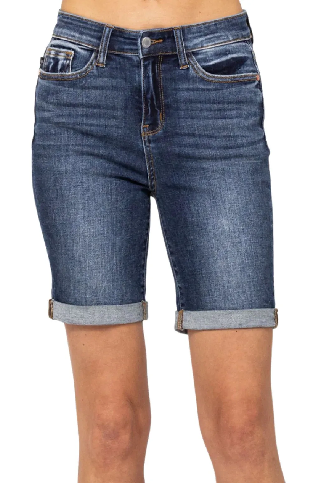 Judy Blue Hi-Rise Cuffed Bermuda Shorts