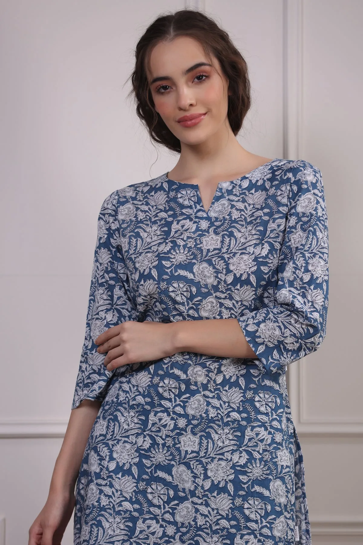 La Palma Blue Palazzo Loungewear Set