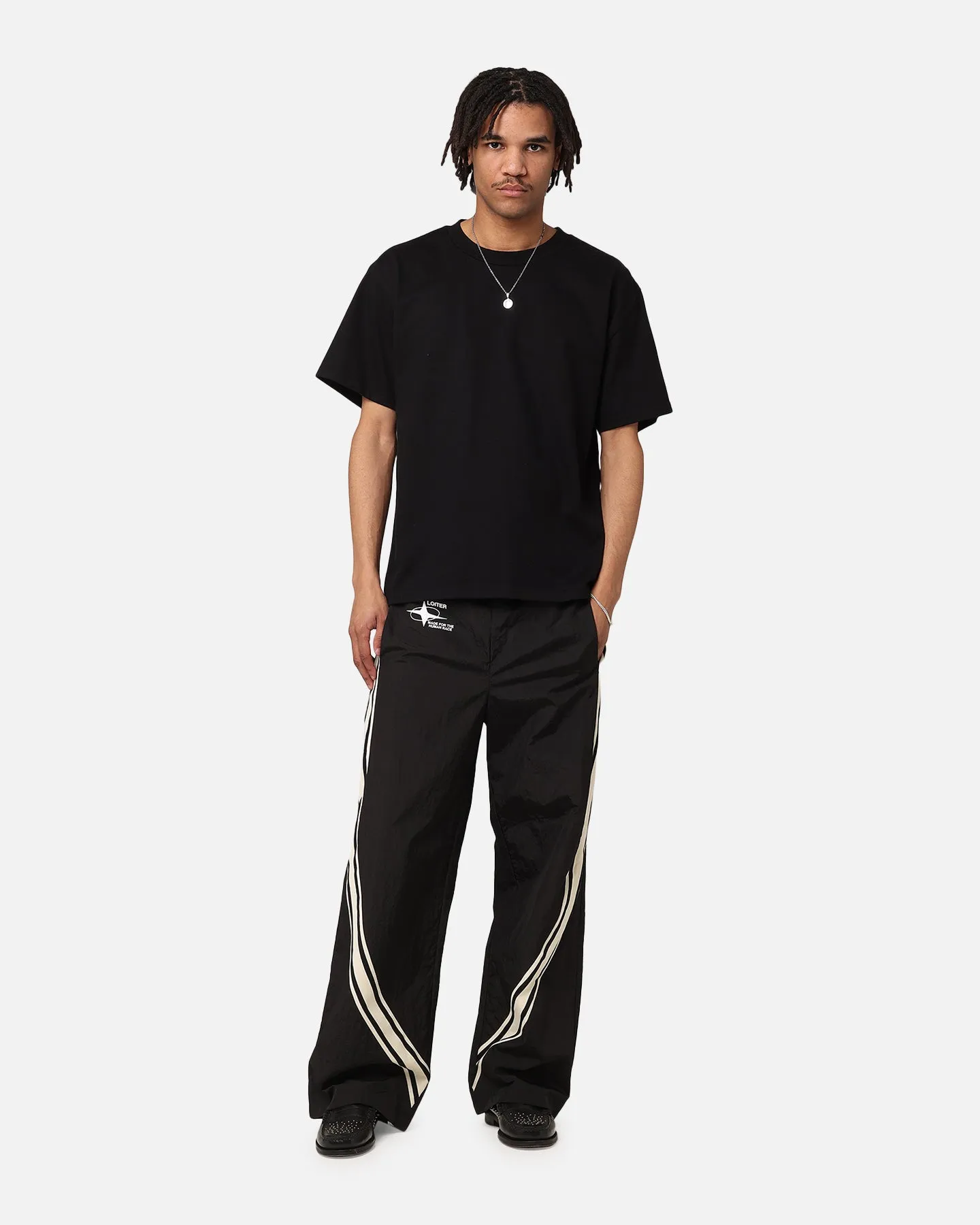 Loiter Wave Break Track Pants Black