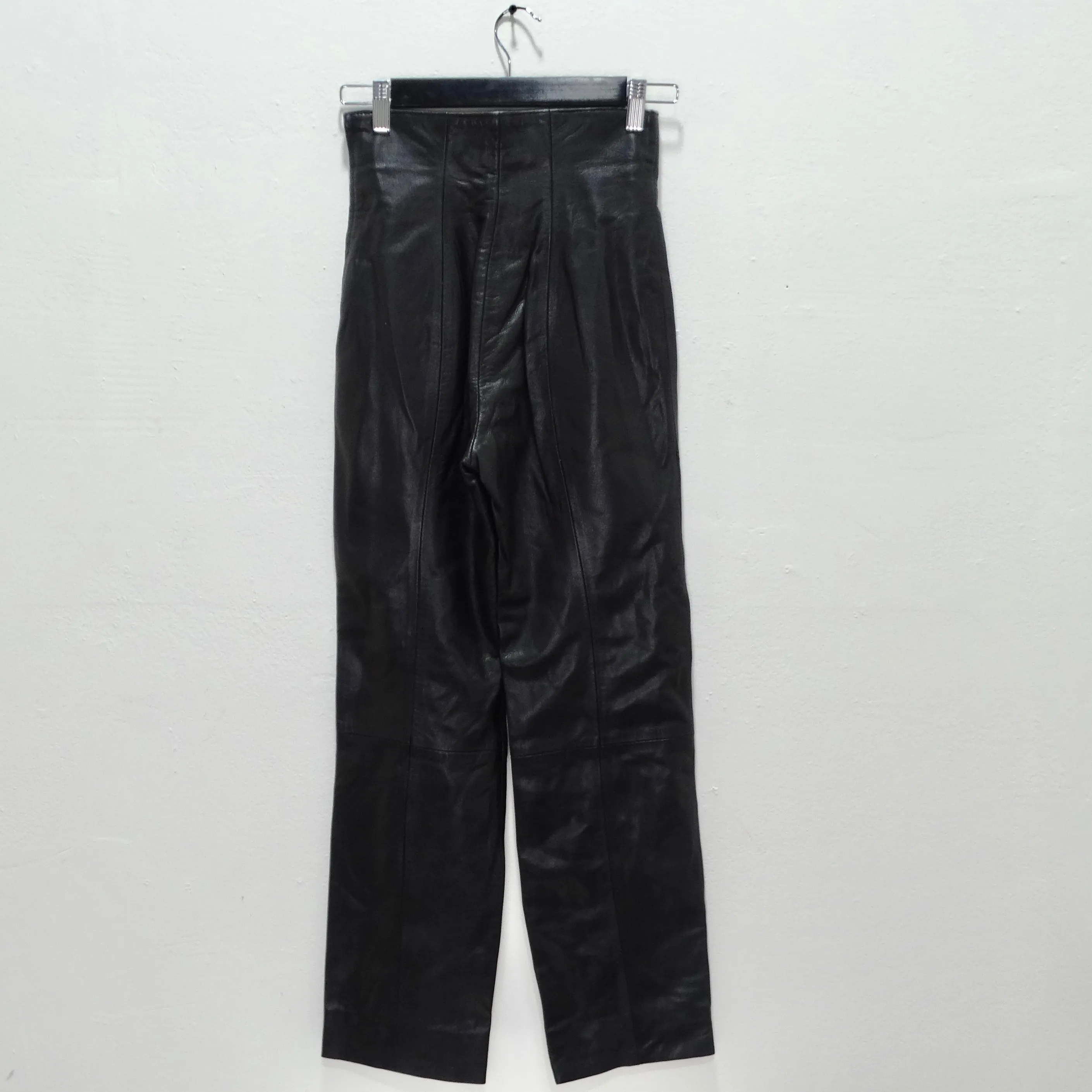 Michael Hoban 1980s Black Leather Pants