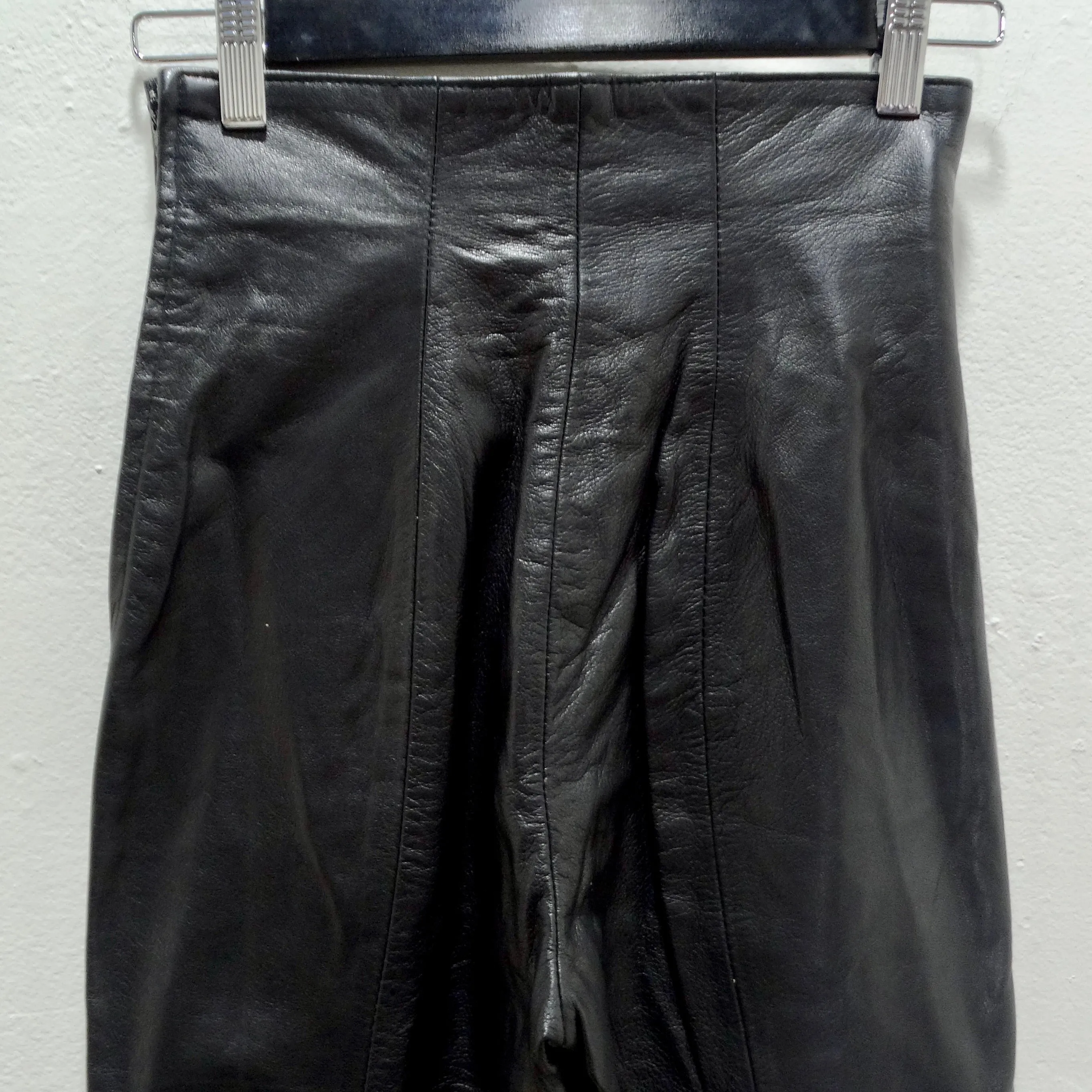 Michael Hoban 1980s Black Leather Pants