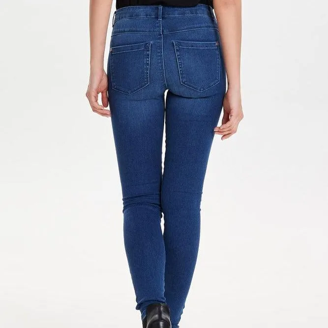 Mid Blue Denim High Waist Royal Jeans