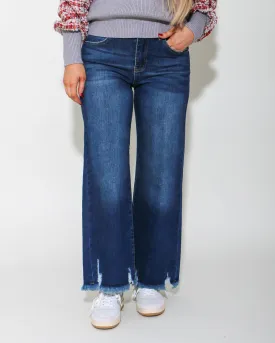 Mid Rise Crop Wide Leg Jeans | Risen