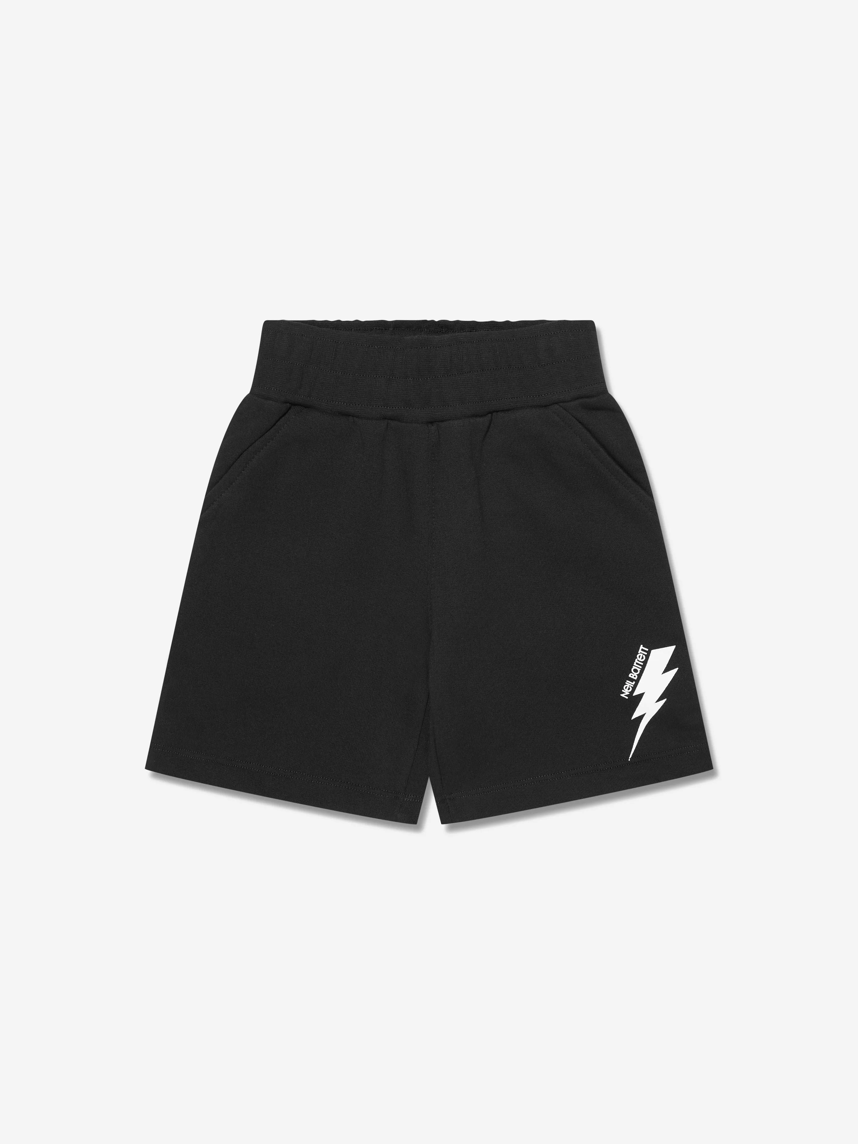 Neil Barrett Boys Thunderblot Bermuda Shorts in Black