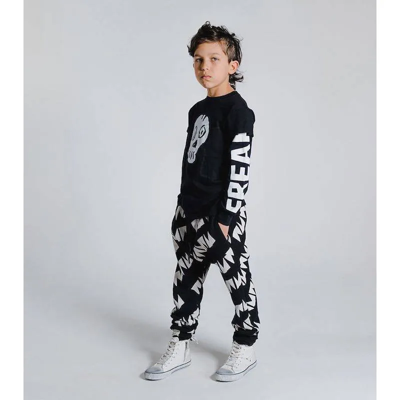 NUNUNU French Terry Nununu Baggy Pants Black