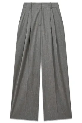 Otis Wool Blend Pinstripe Wide Leg Trousers