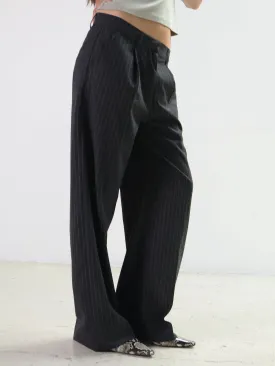 Oval Square Dark Gray Pinstripe Rowy Trousers